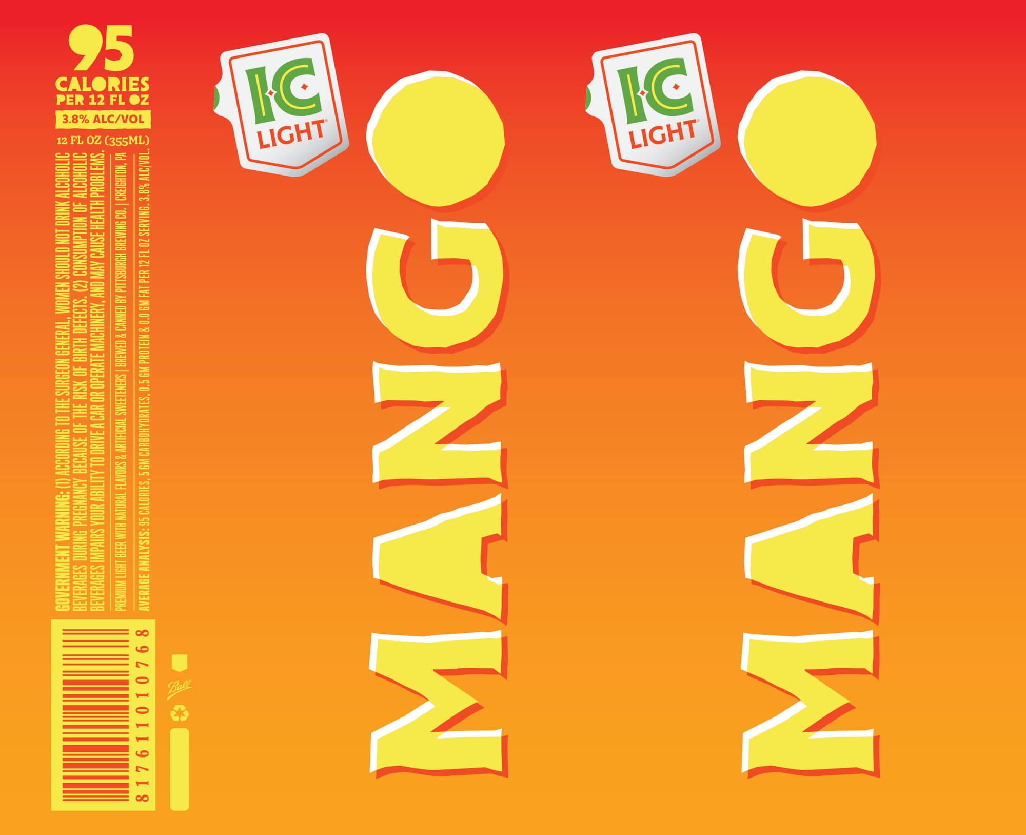 MANGO by IC LIGHT - beer label