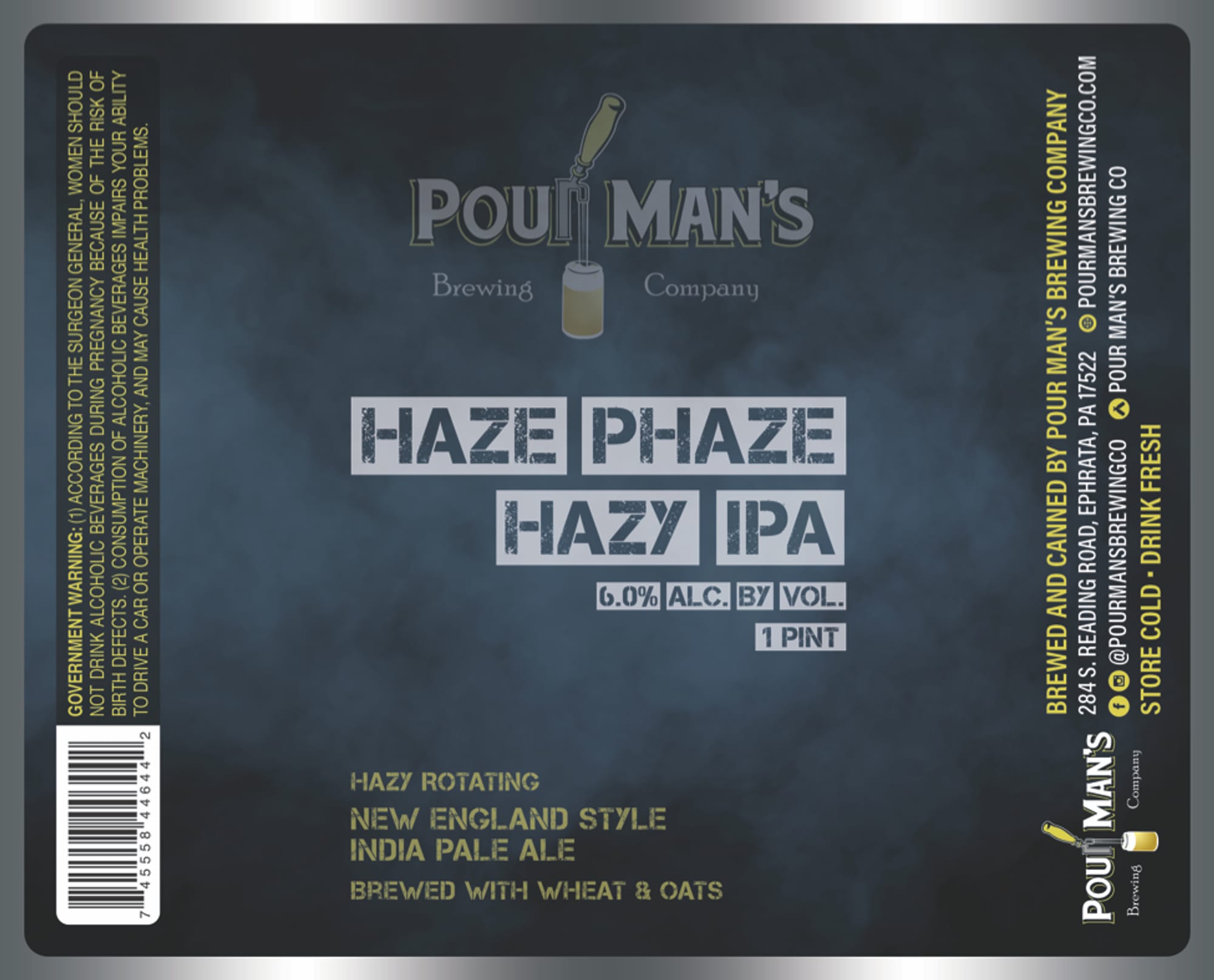 Haze Phaze by Pour Man's Brewing Company - beer label