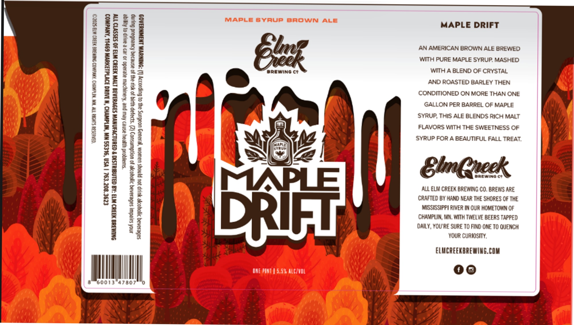 Maple Drift by Elm Creek Brewing Co. - beer label