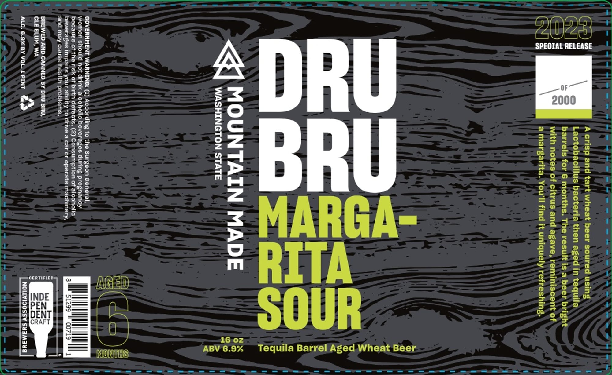 Marga-Rita Sour by Mountain Dru Bru - beer label