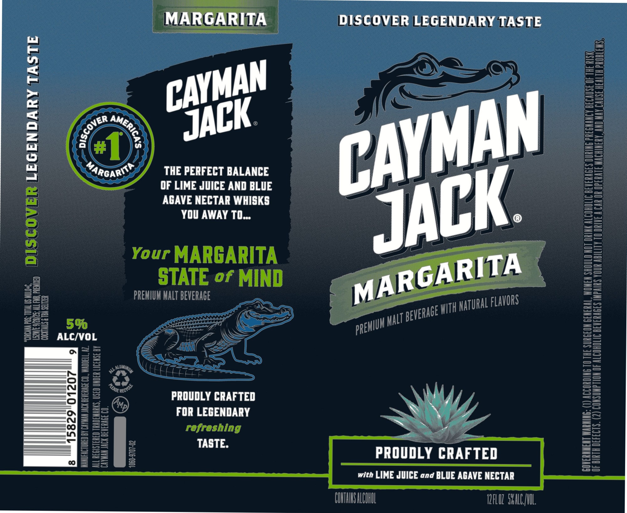 MARGARITA by CAYMAN JACK - beer label