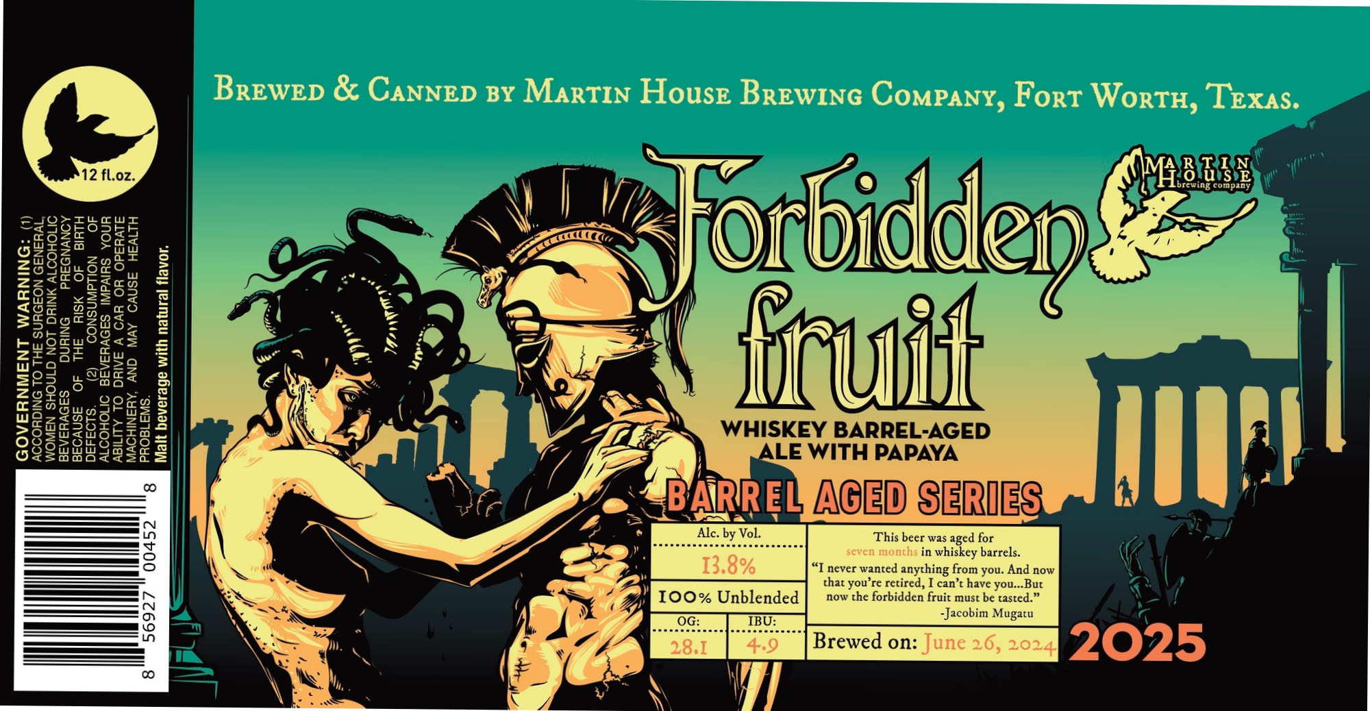 Forbidden Fruit by Martin House Brewing Company - beer label