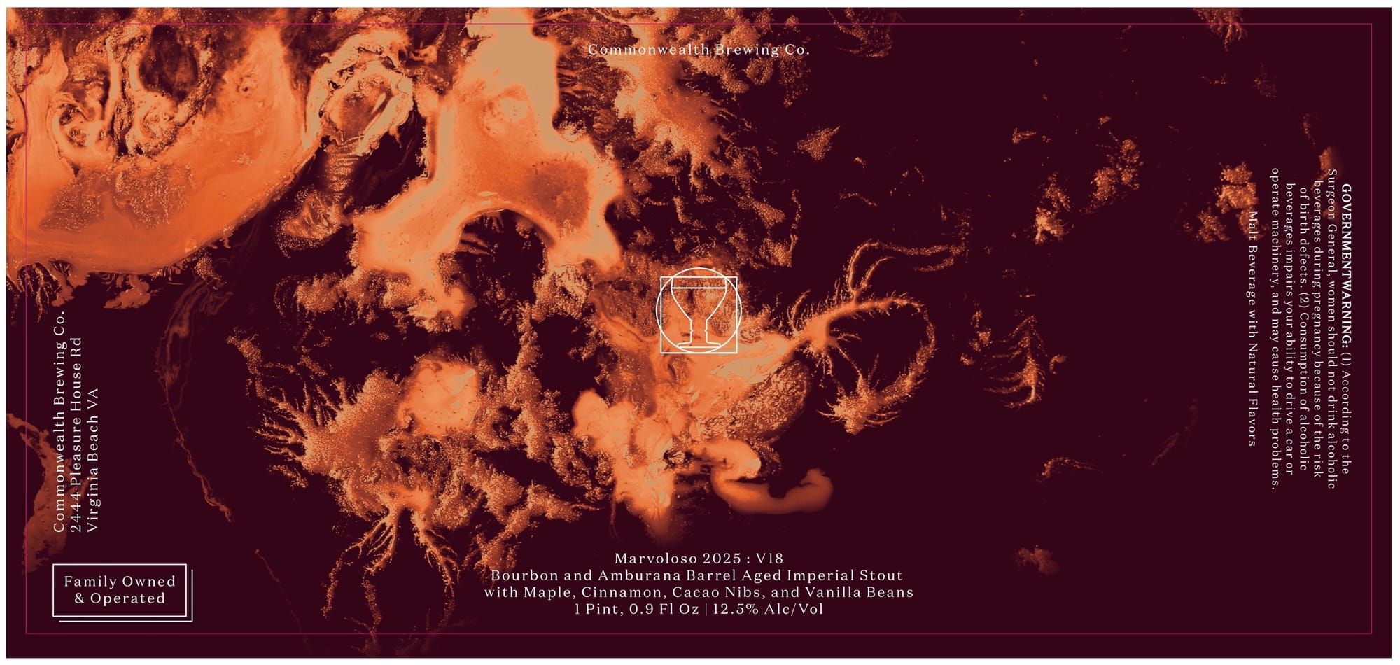 MARVOLOSO V18 by COMMONWEALTH BREWING CO - beer label