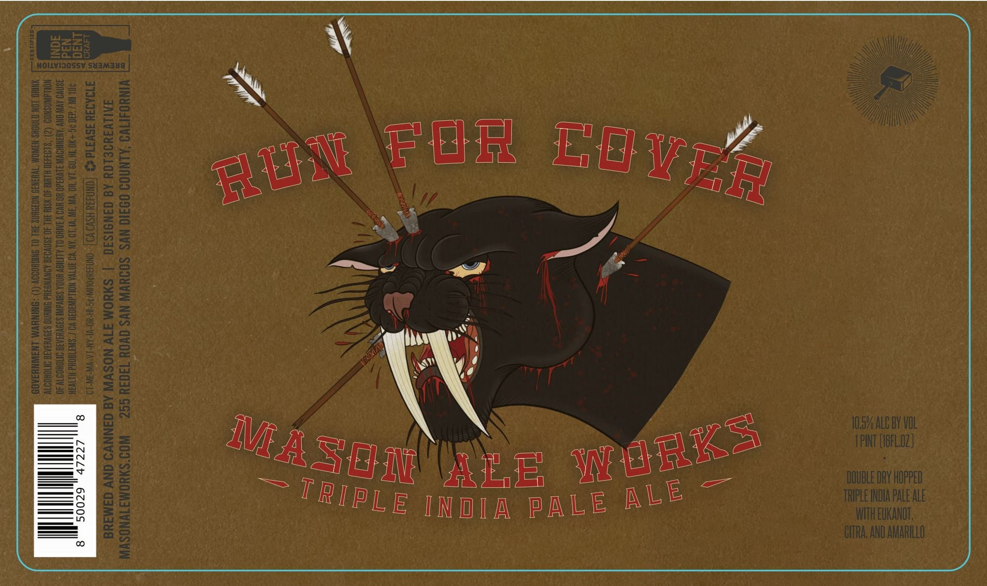 Run For Cover by Mason Ale Works - beer label