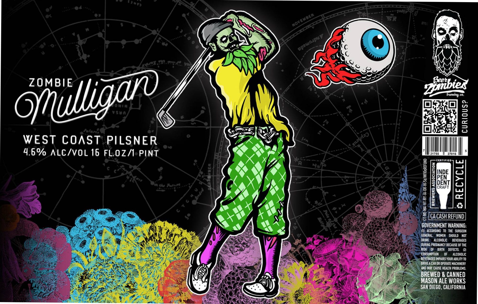 Zombie Mulligan by Mason Ale Works - beer label