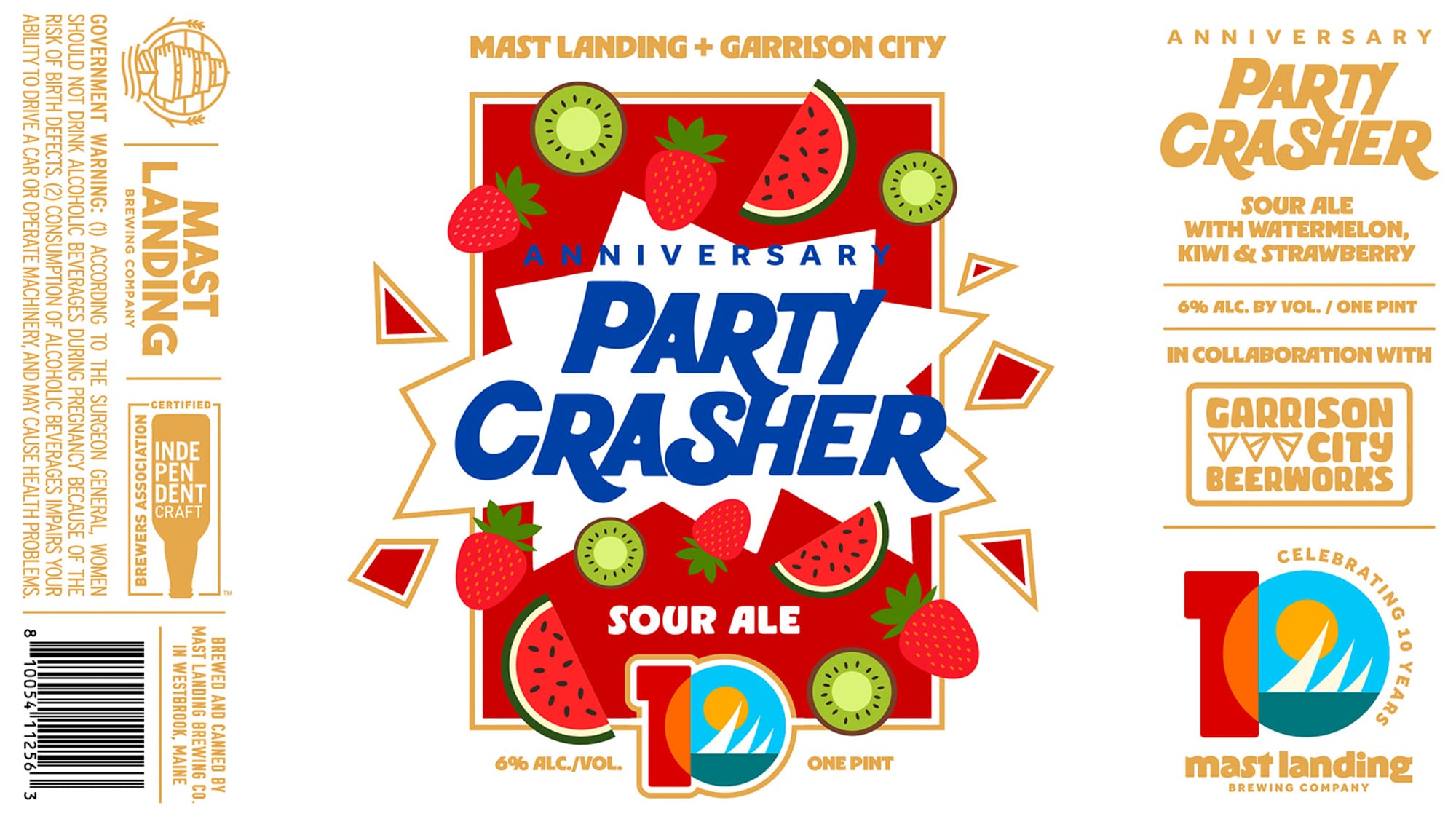 Party Crasher by Mast Landing Brewing Company - beer label