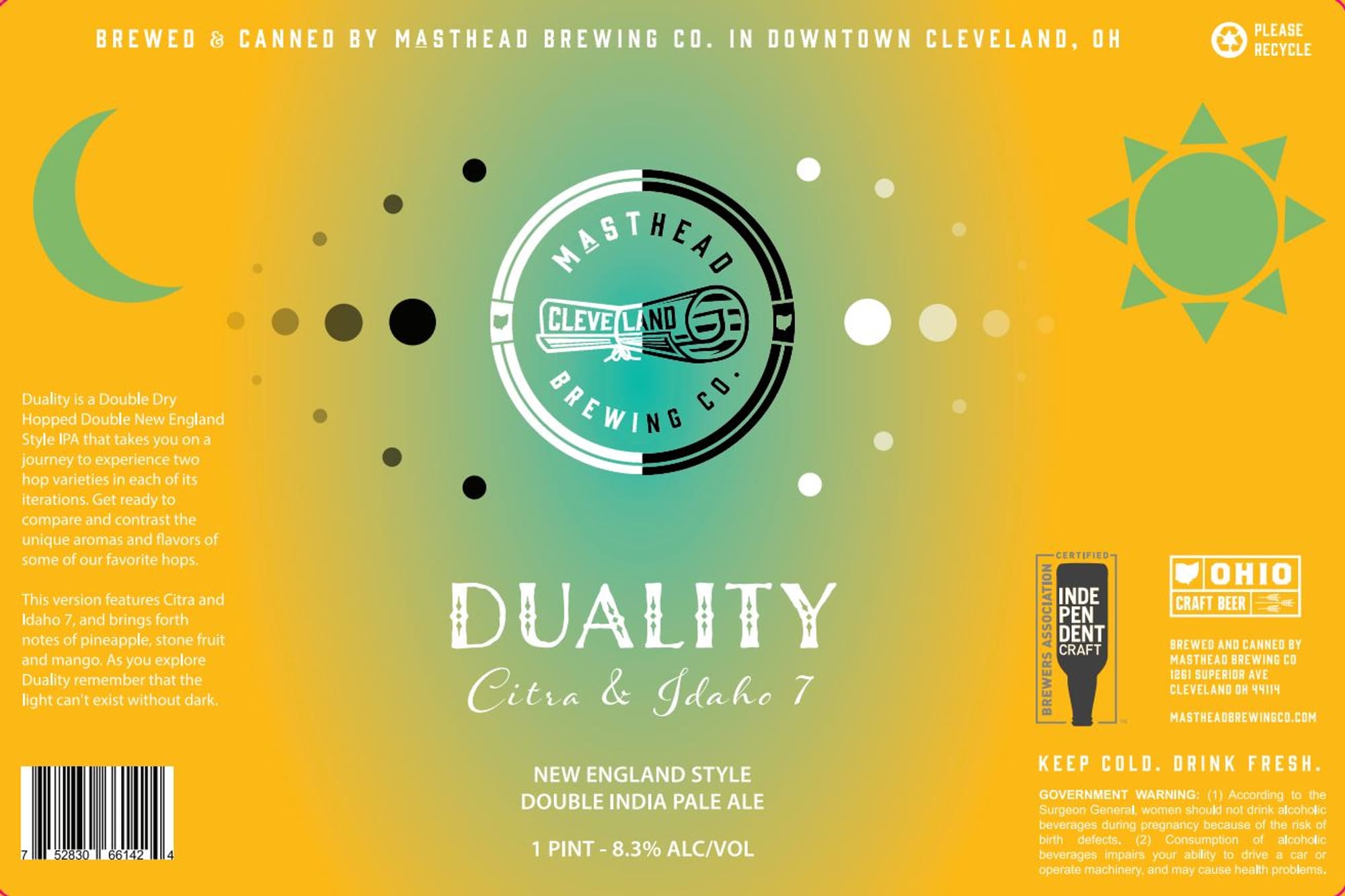Duality by Masthead Brewing Co. - beer label