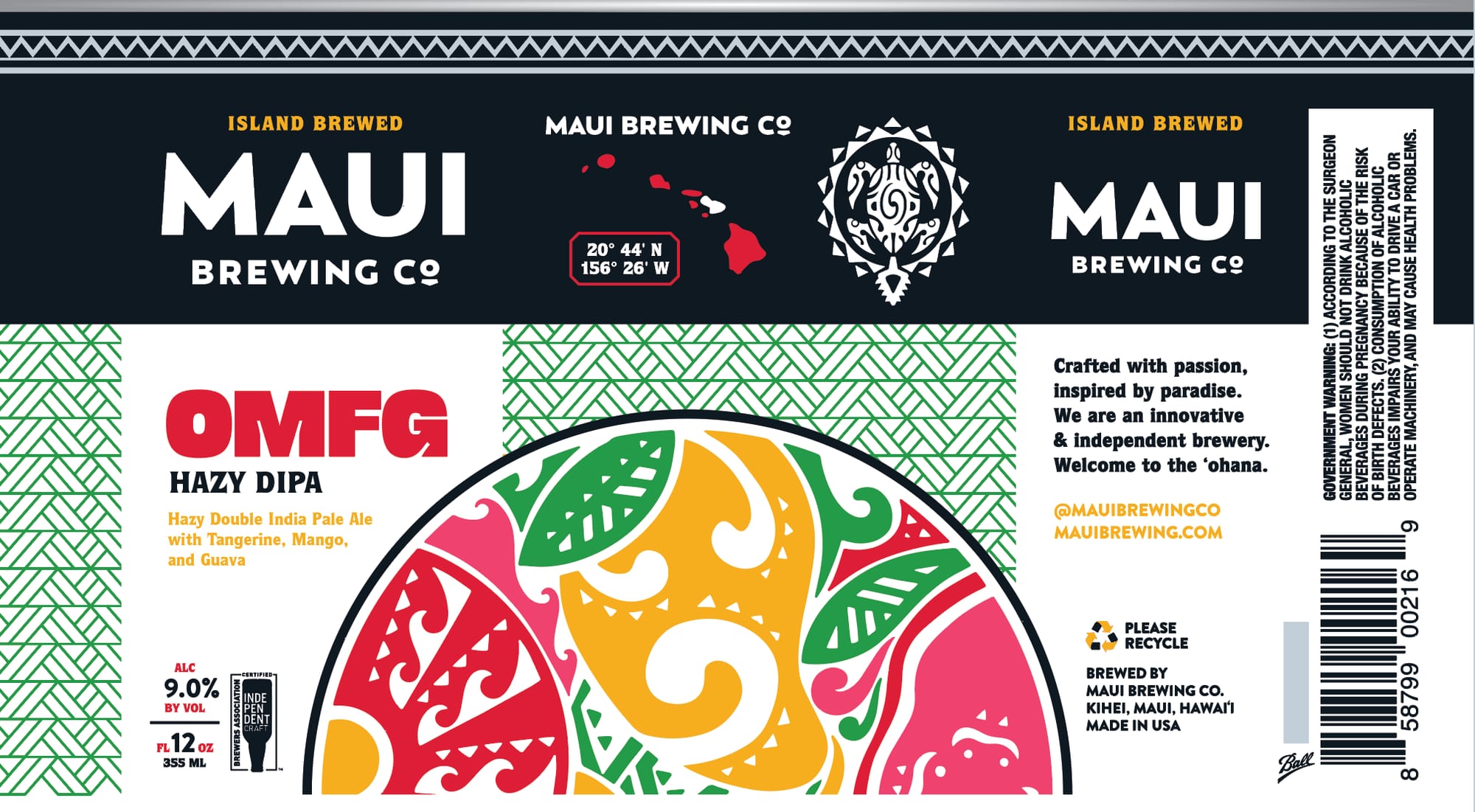 OMFG by Maui Brewing Co. - beer label