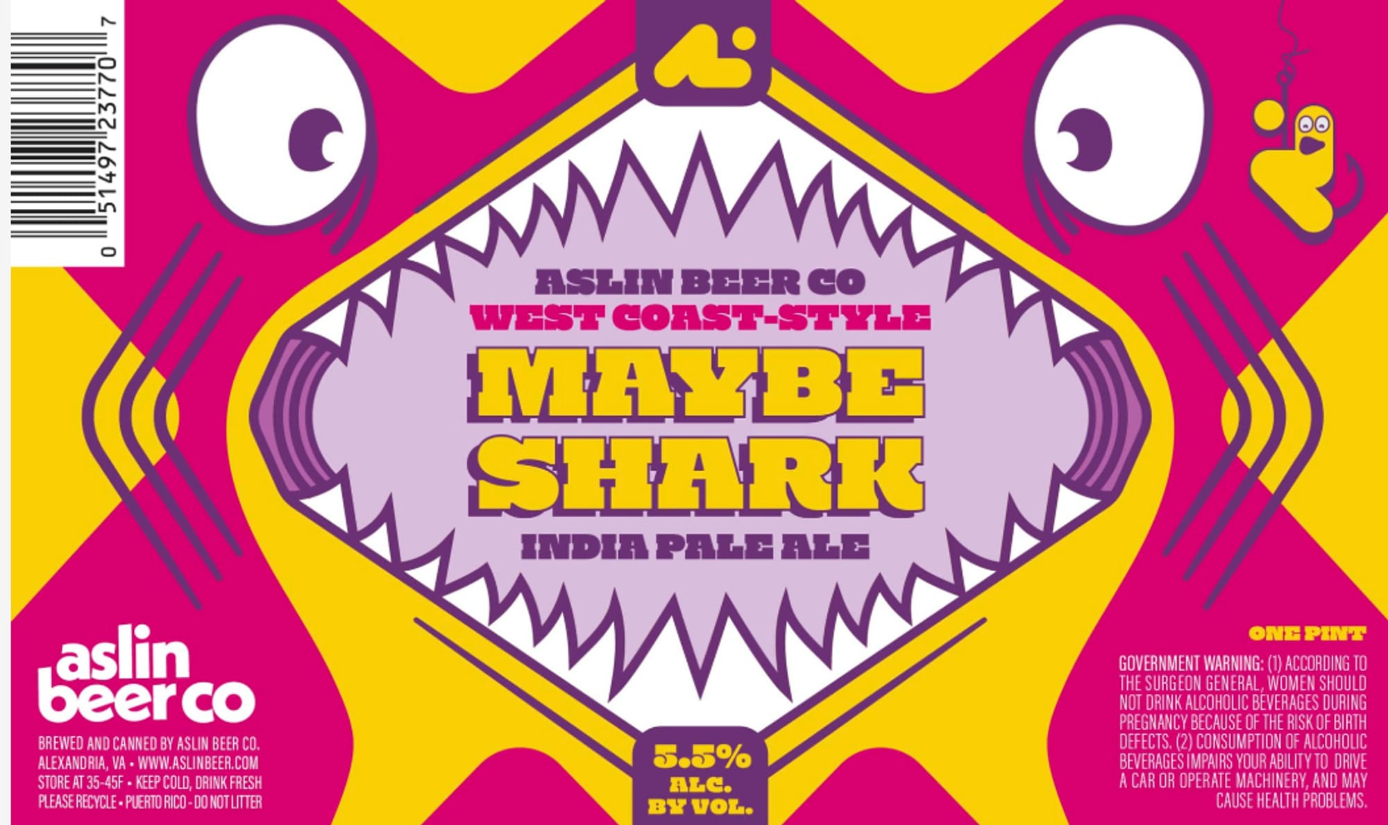 Maybe Shark by Aslin Beer Co - beer label