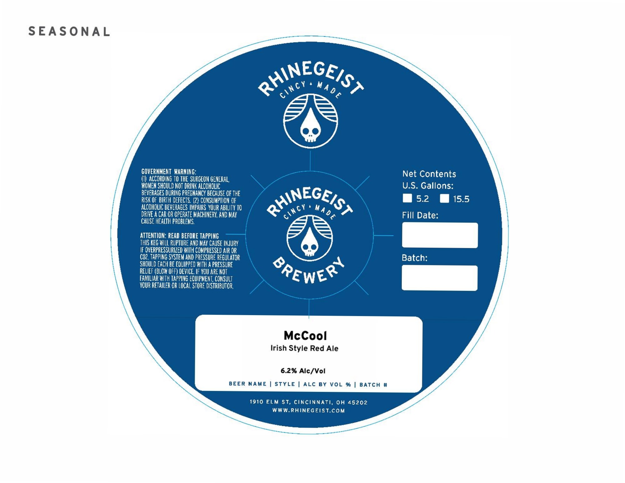 McCool by Rhinegeist Brewery - beer label
