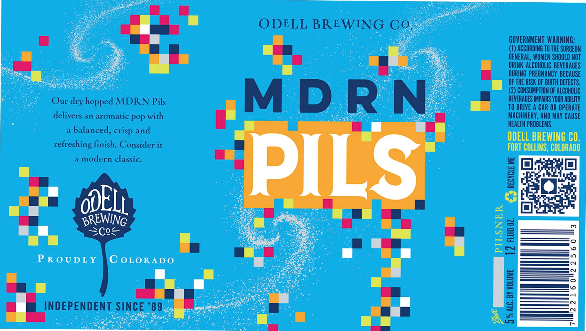 MDRN PILS by ODELL BREWING CO. - beer label