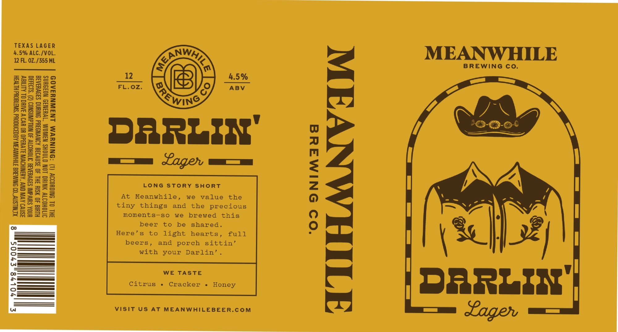 Darlin’ Lager by Meanwhile Brewing Co. - beer label