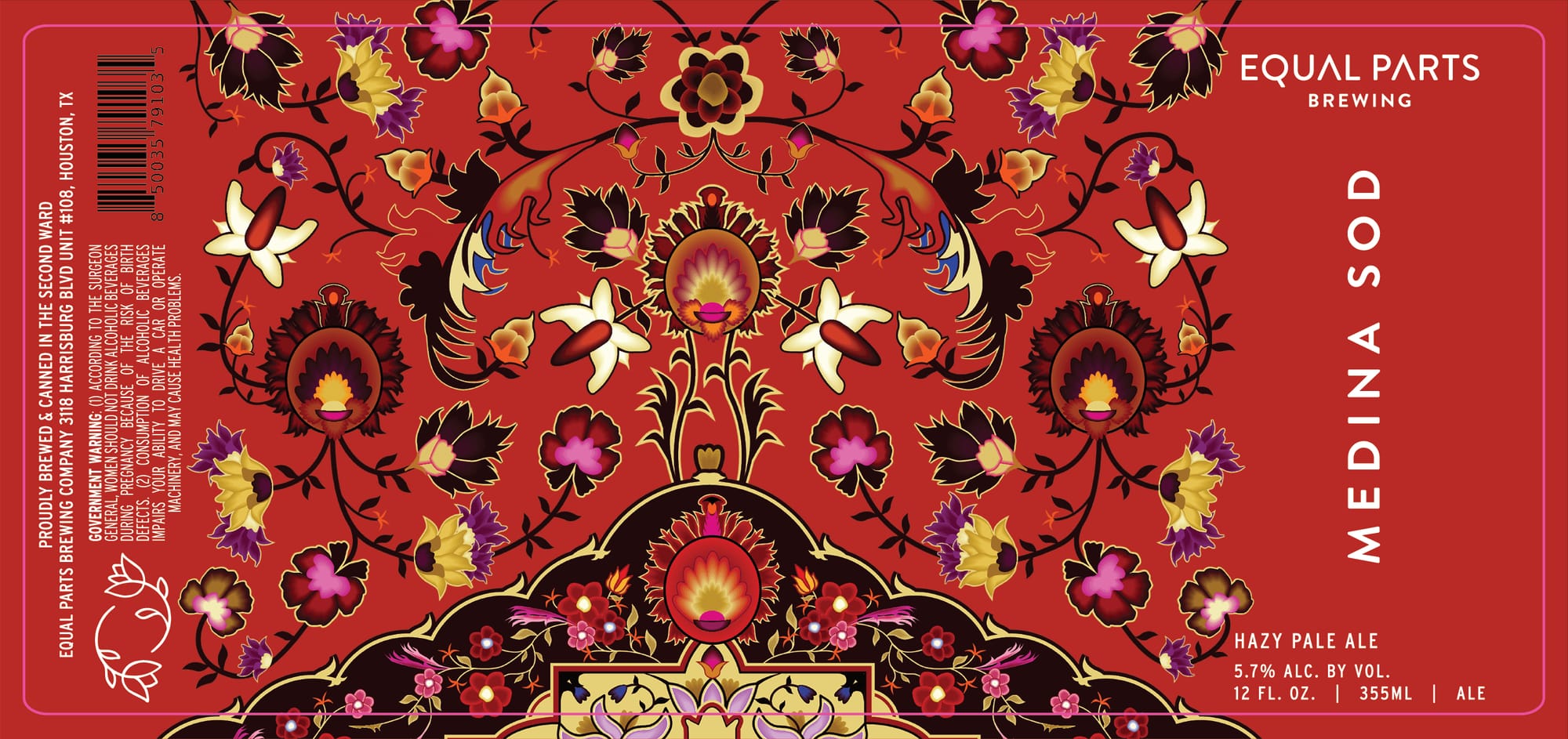 Medina Sod by Equal Parts Brewing - beer label