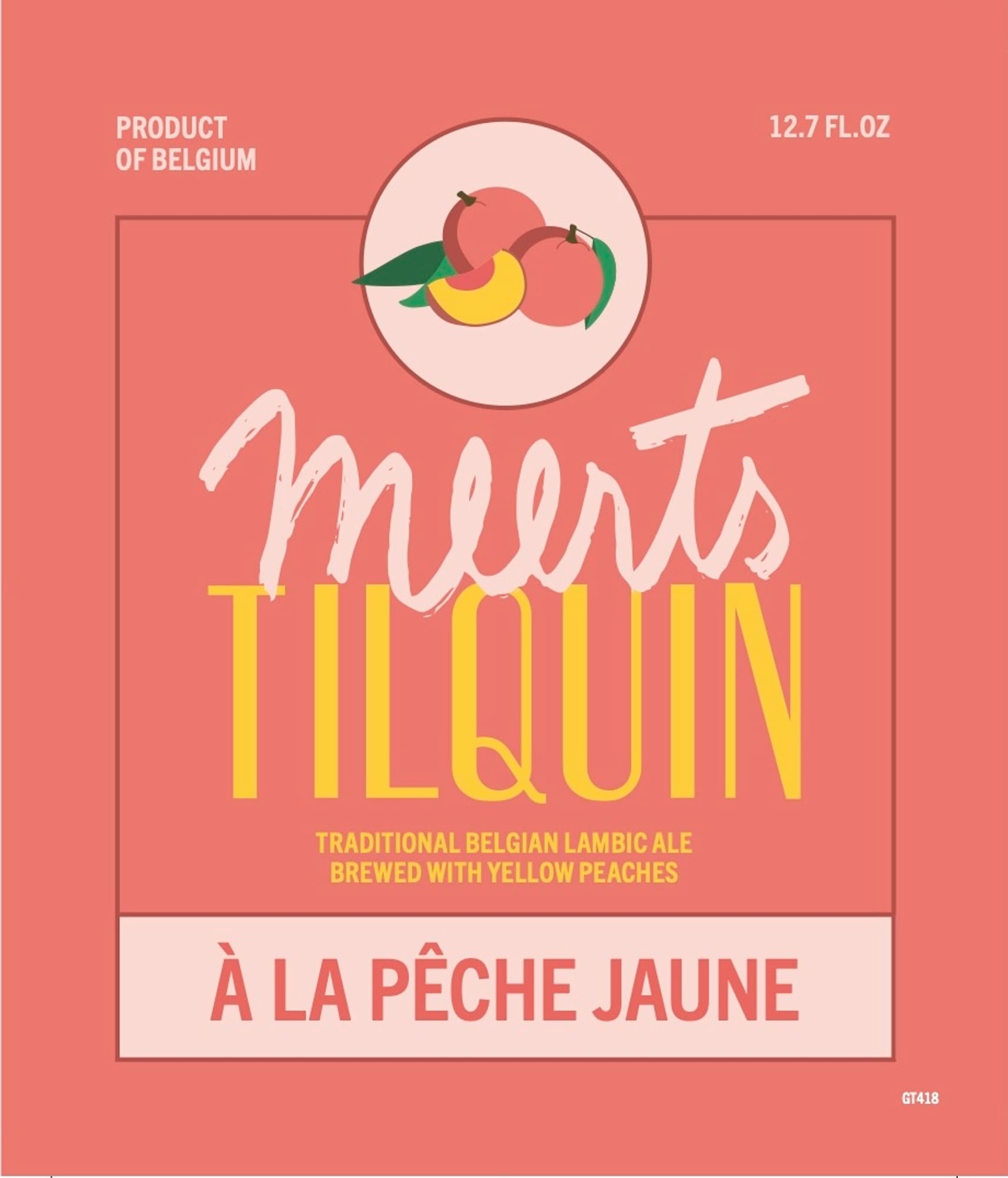 Meerts Tilquin à la Pêche Jaune by Brouwerij Tilquin - beer label