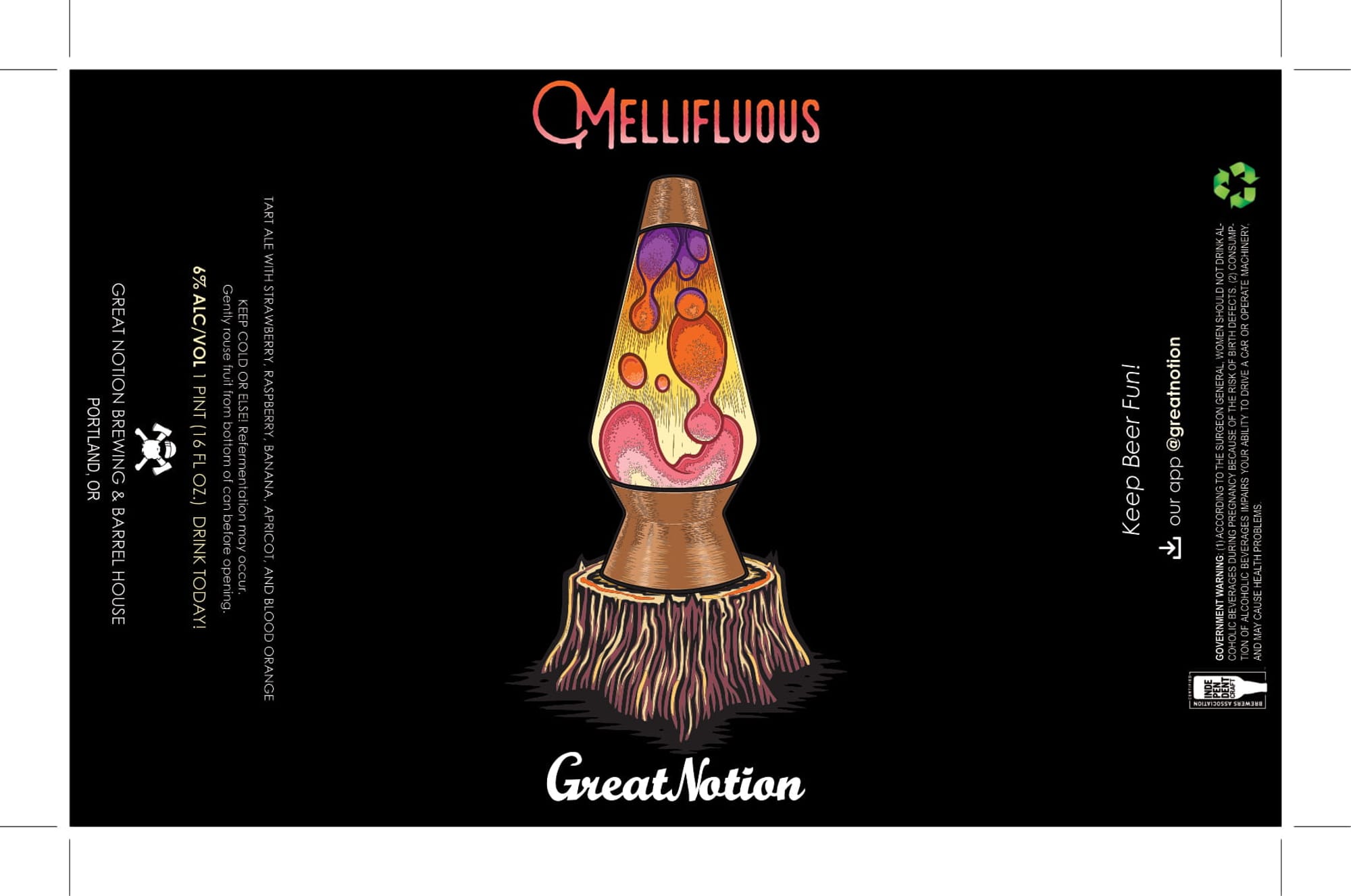 Mellifluous by Great Notion Brewing - beer label