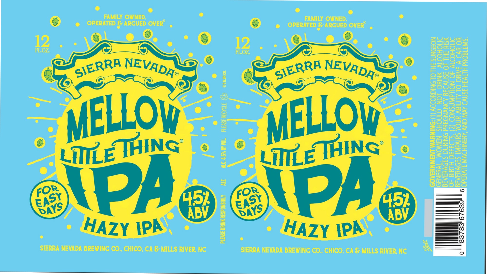 Mellow Little Thing IPA by Sierra Nevada Brewing Co. - beer label