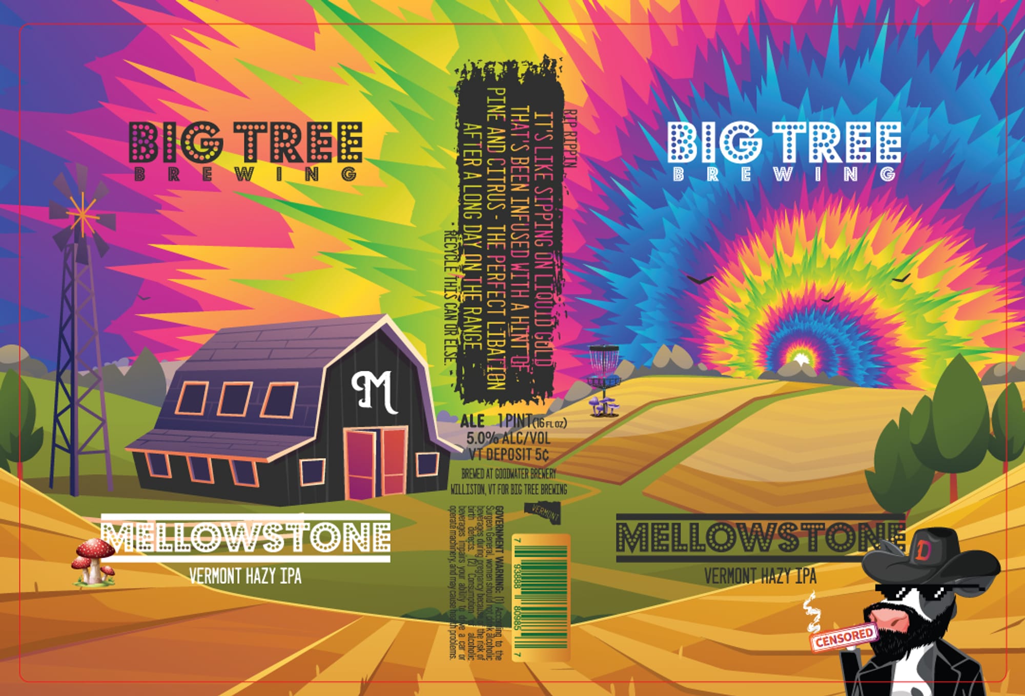 Mellowstone by Big Tree Brewing - beer label