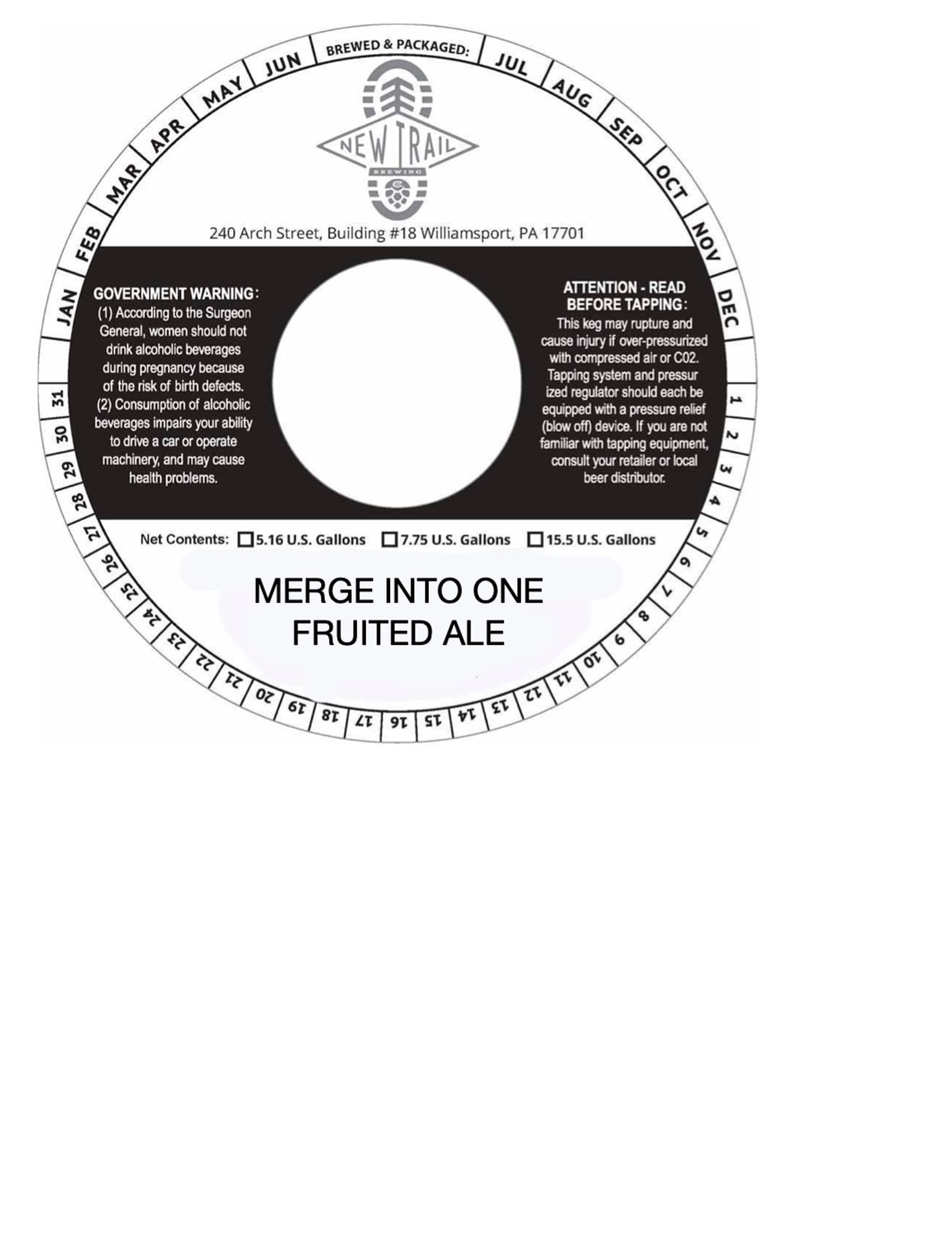 Merge Into One by New Trail Brewing - beer label
