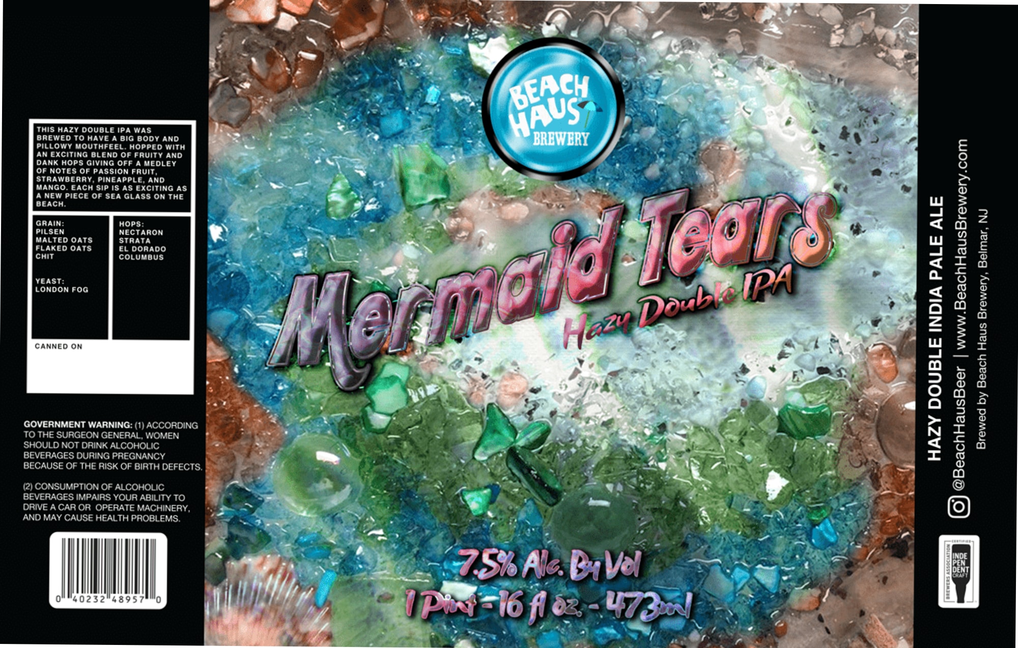 Mermaid Tears by Beach Haus Brewery - beer label
