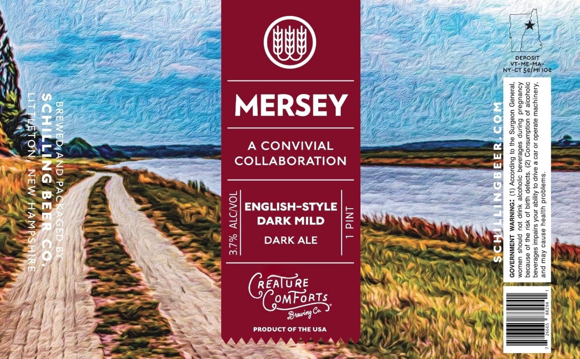 Mersey by Schilling Beer Co. & Creature Comforts Brewing Co. - beer label