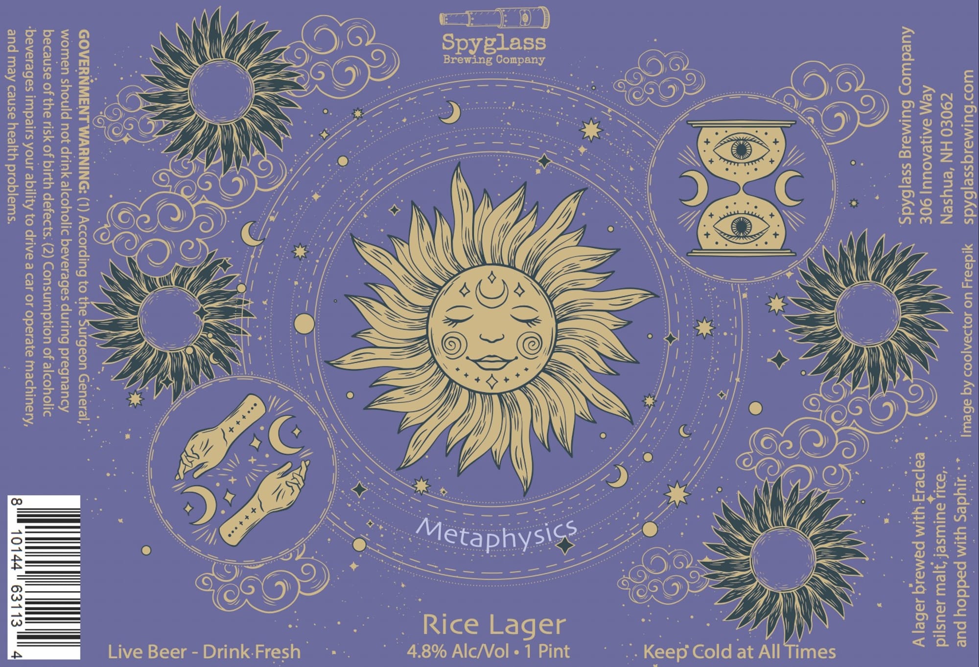 Metaphysics by Spyglass Brewing Company - beer label
