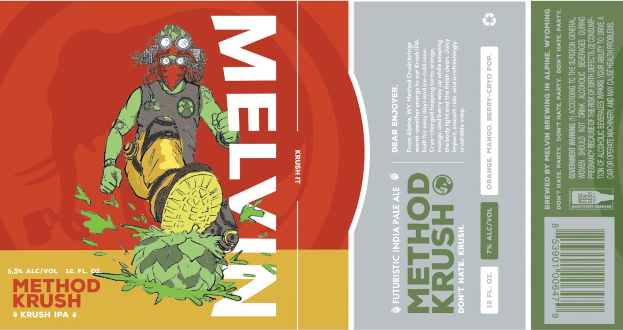 Method Krush by Melvin Brewing - beer label