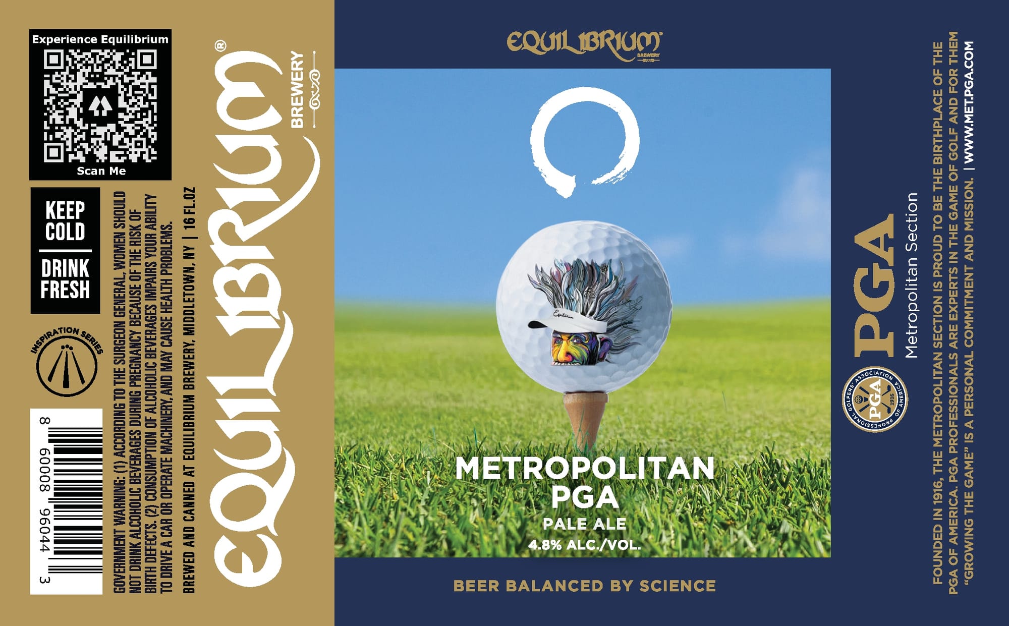 Metropolitan PGA by Equilibrium Brewery - beer label