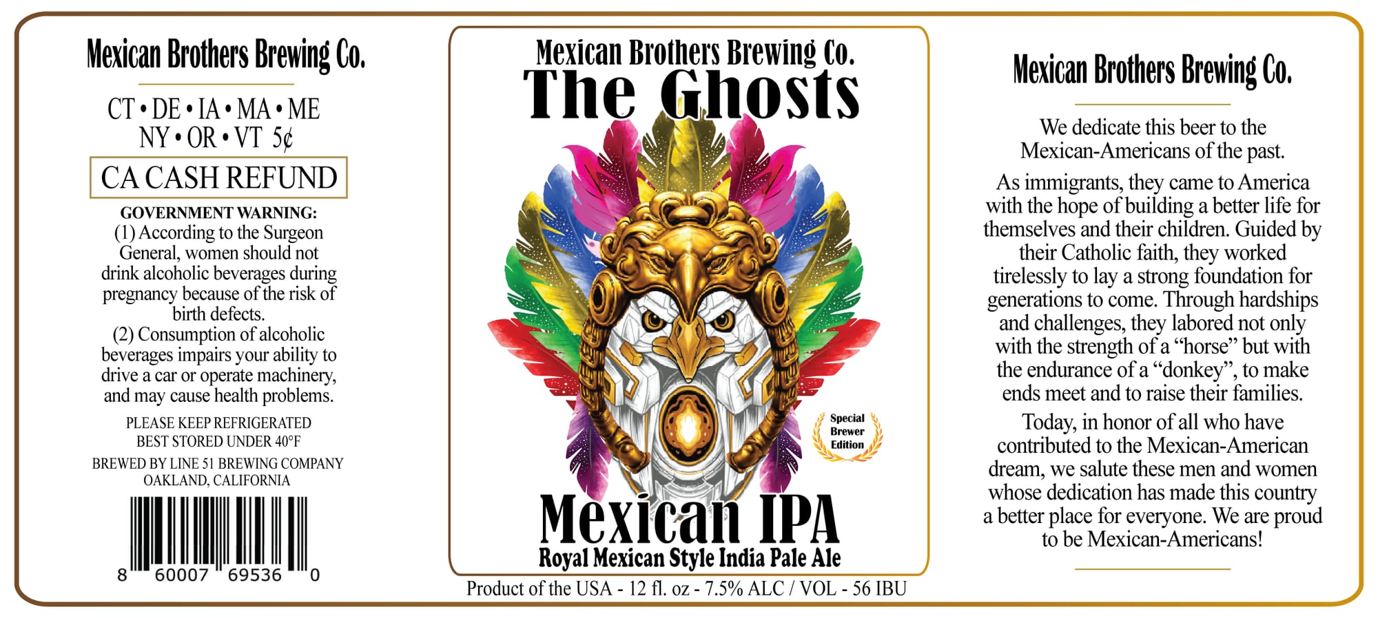 The Ghosts by Mexican Brothers Brewing Co. - beer label