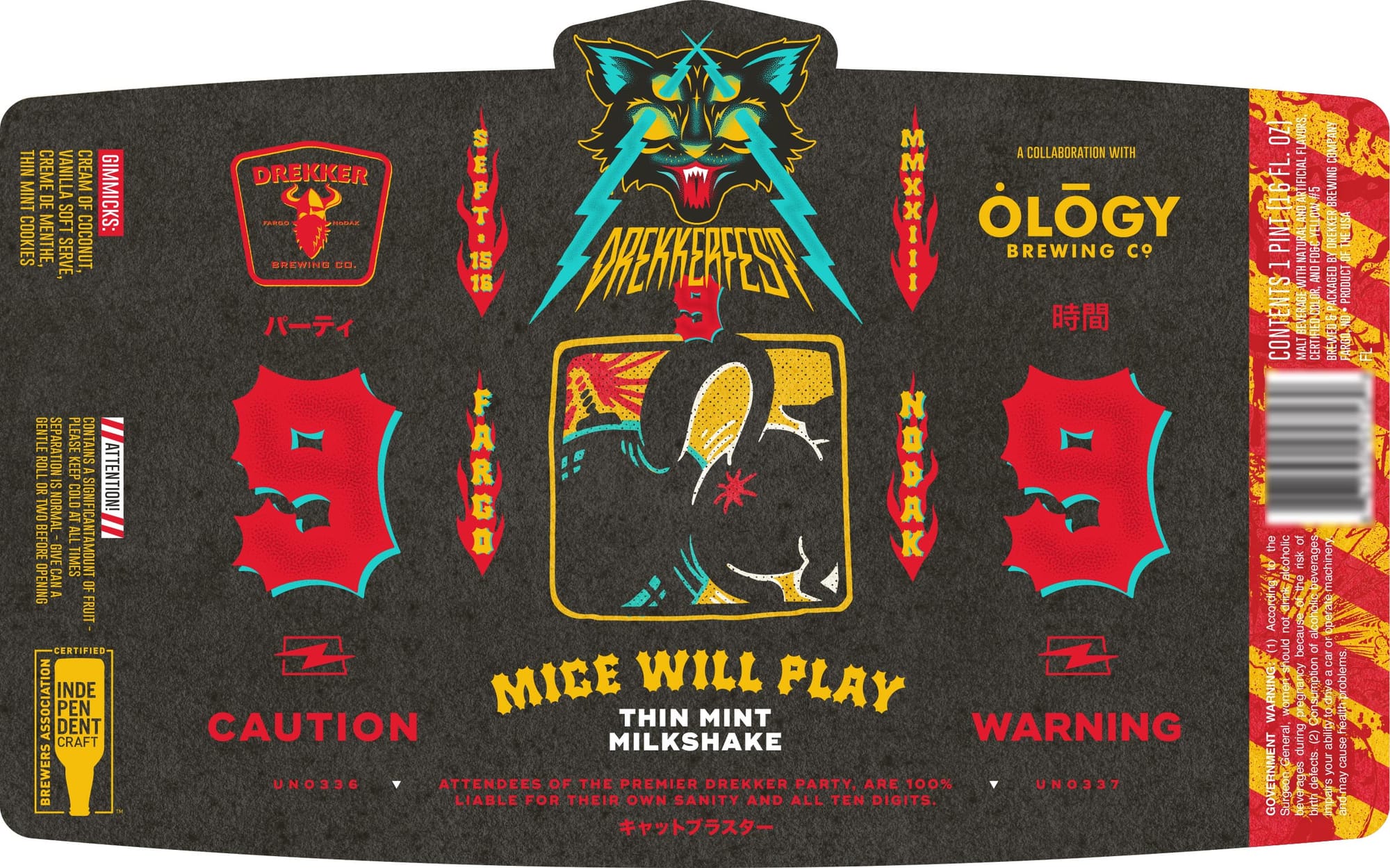Mice Will Play by Drekker Brewing Co. - beer label
