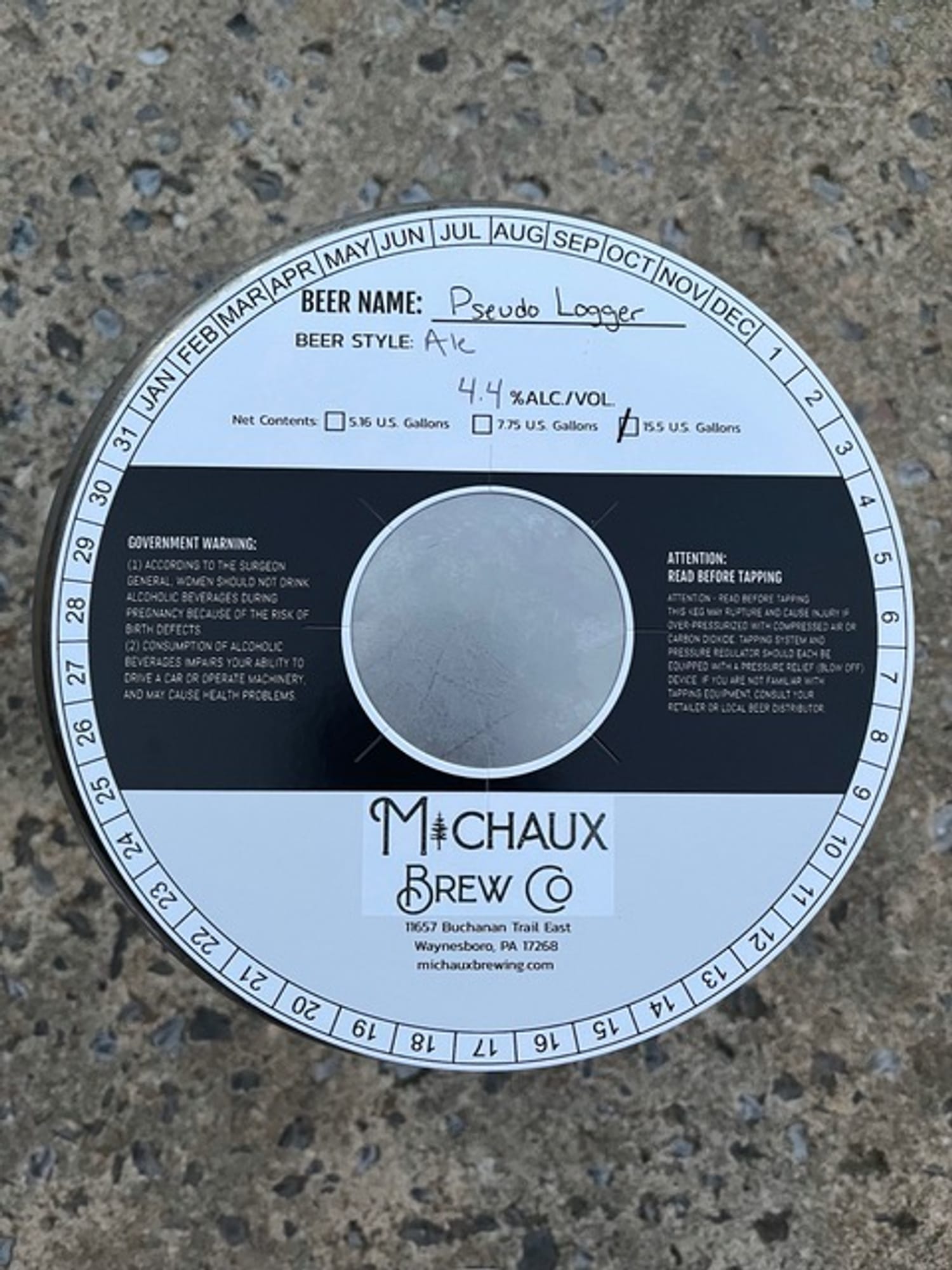Pseudo Logger by Michaux Brewing Co. - beer label