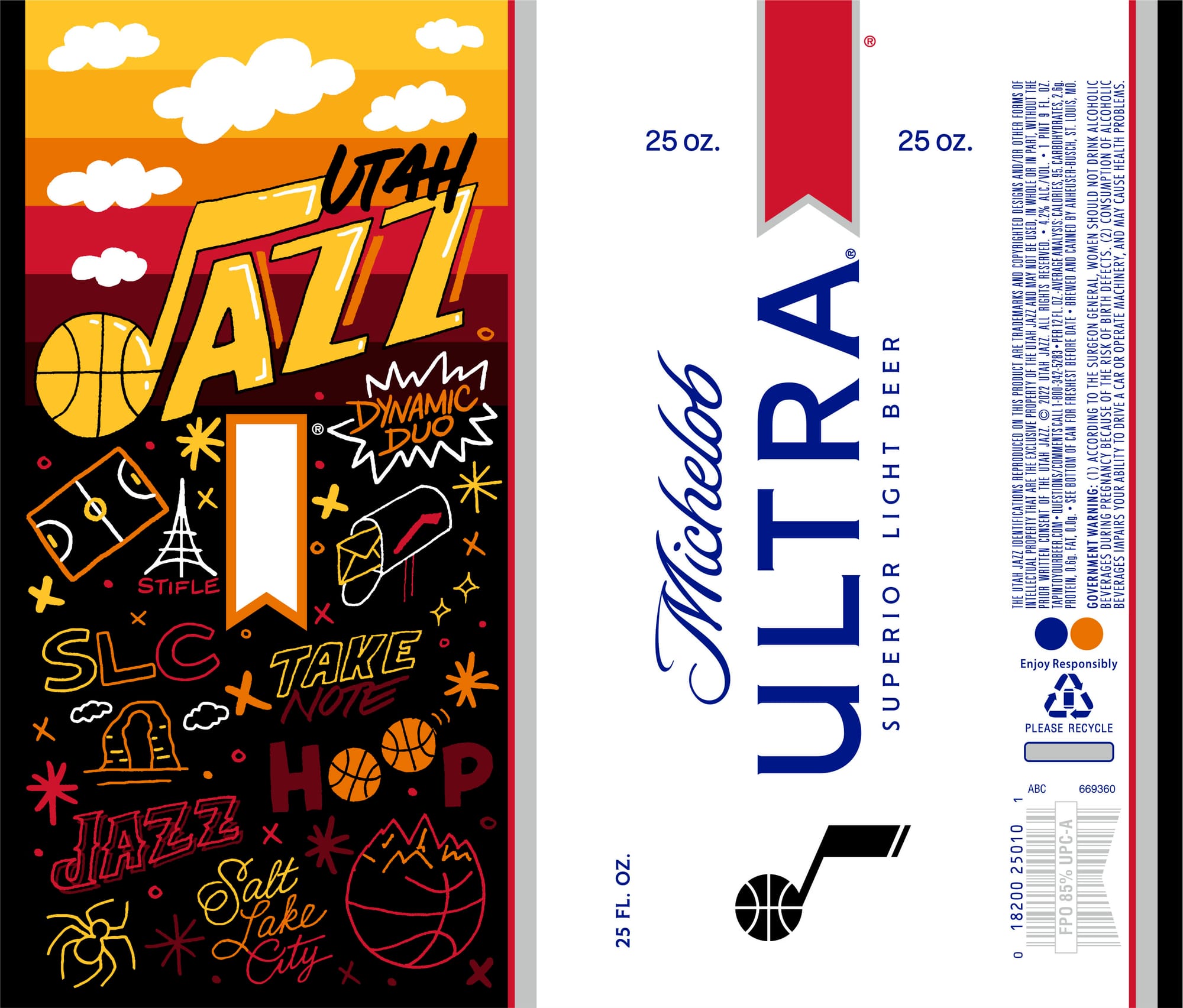 Michelob Ultra by Anheuser-Busch - beer label