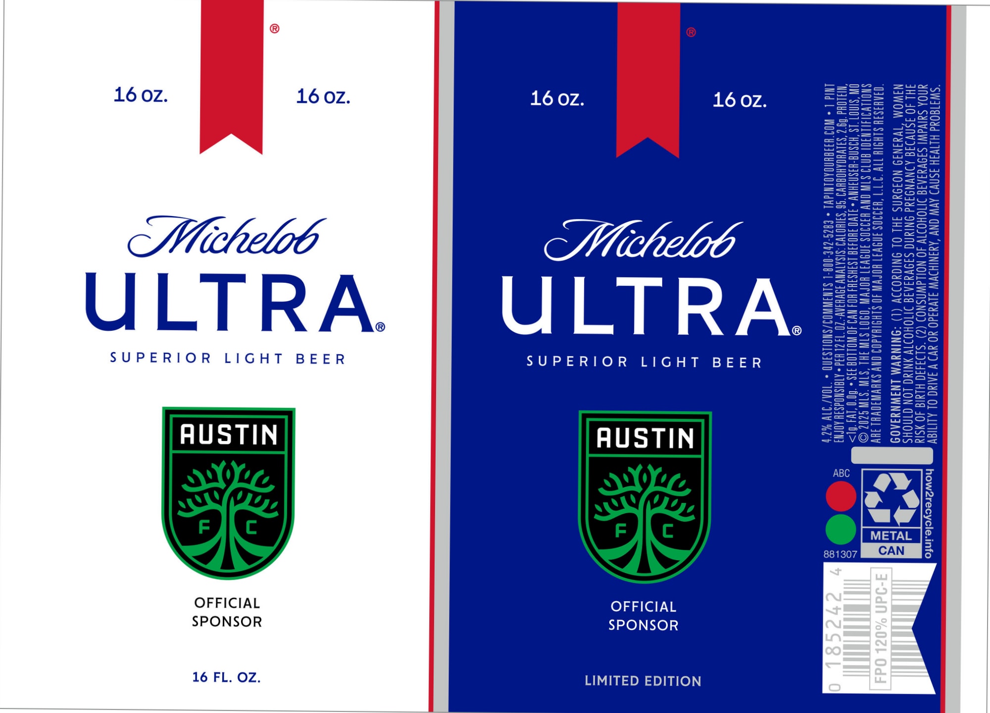 Michelob ULTRA by Anheuser-Busch - beer label