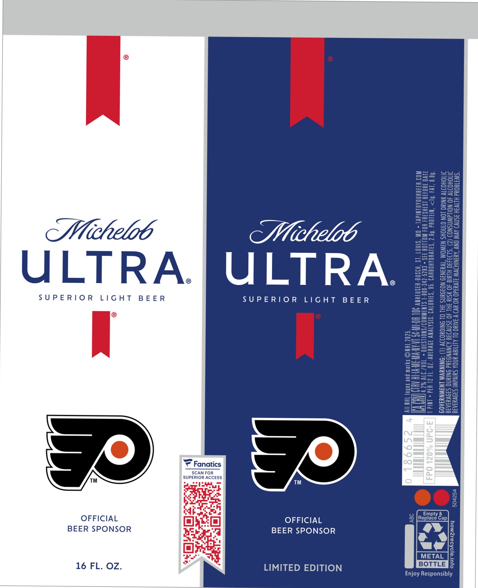 Michelob ULTRA by Anheuser-Busch - beer label