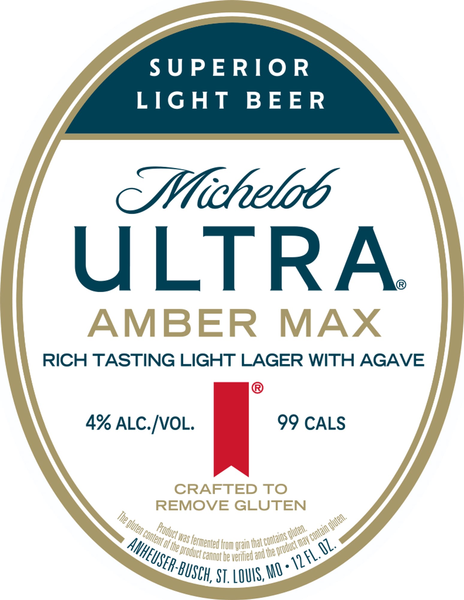 Michelob ULTRA Amber Max by Anheuser-Busch - beer label