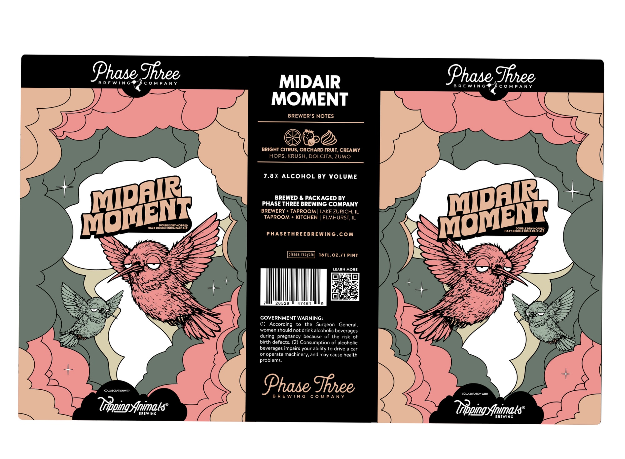Midair Moment by Phase Three Brewing Company - beer label