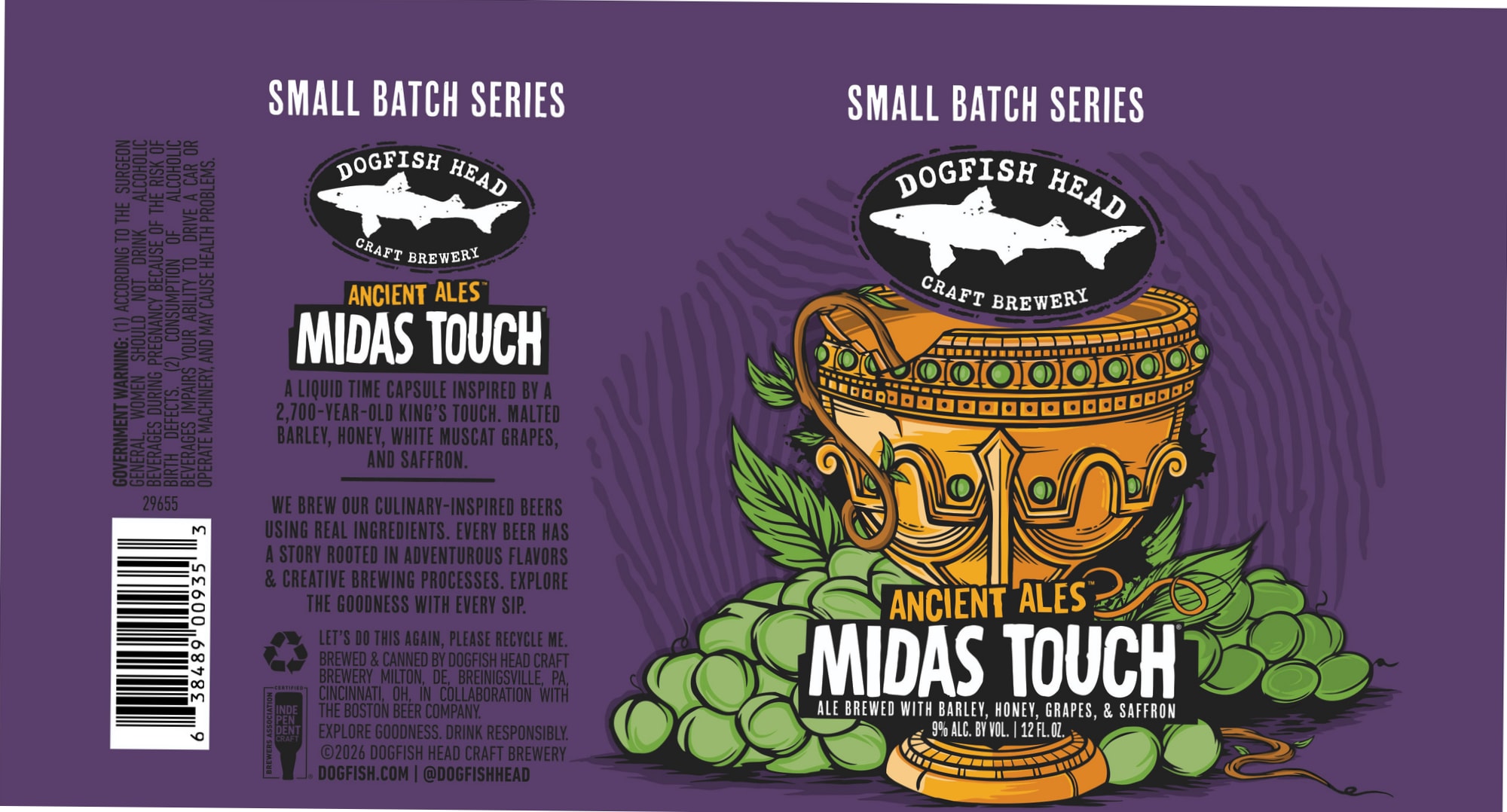 Midas Touch by Dogfish Head Craft Brewery - beer label