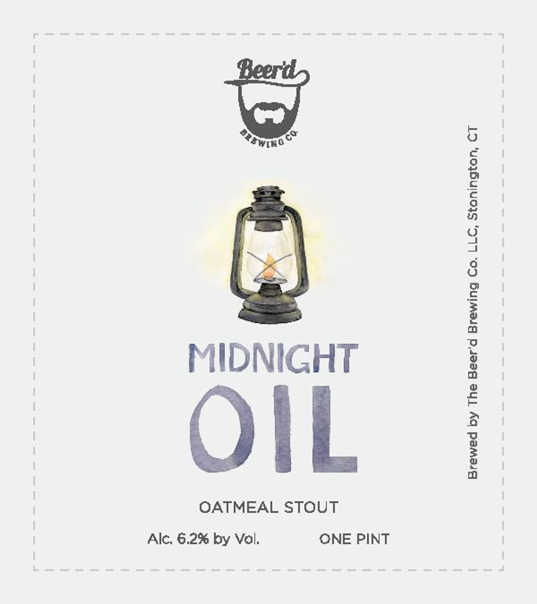 Midnight Oil by The Beard Brewing Co. - beer label