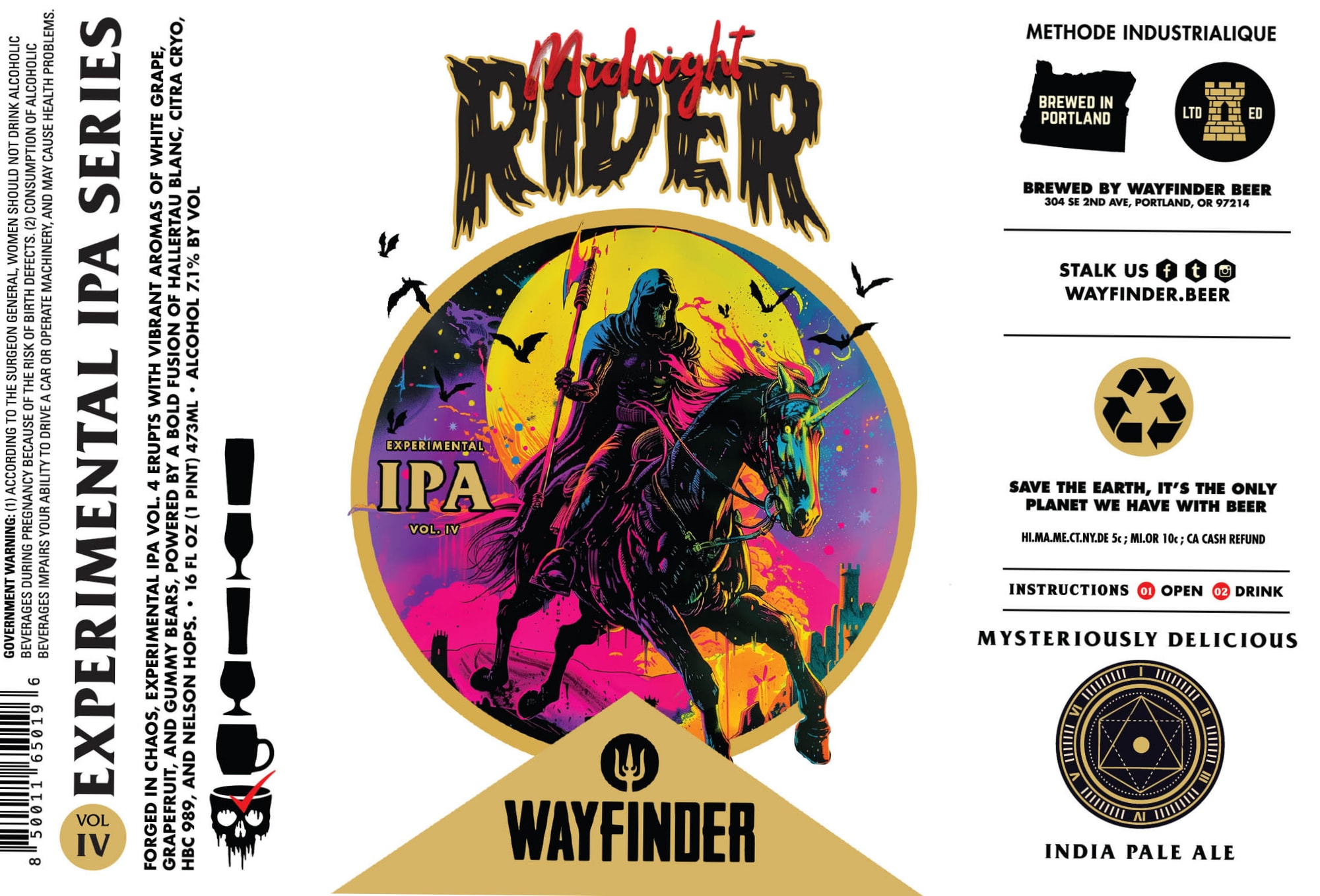 Midnight Vol. IV by Wayfinder Beer - beer label