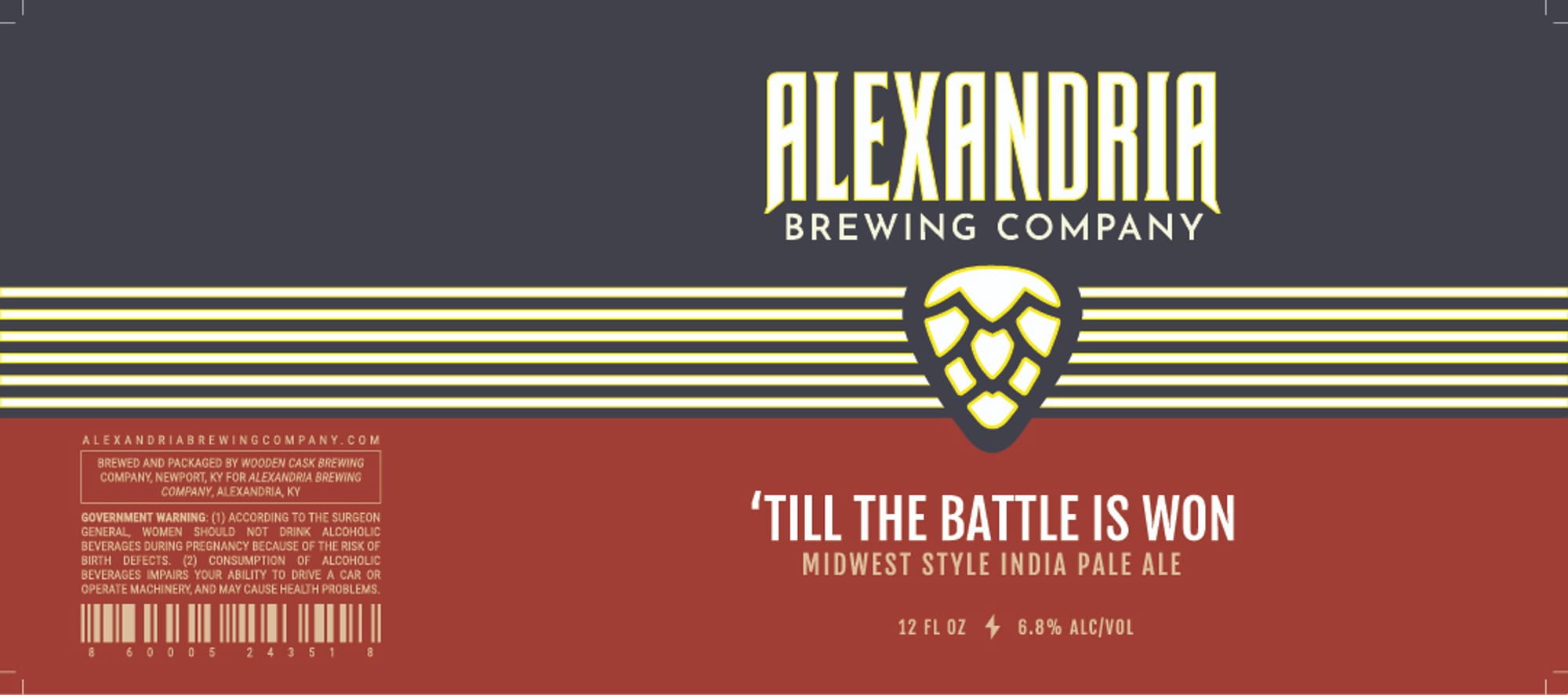 ‘Till The Battle Is Won by Alexandria Brewing Company - beer label