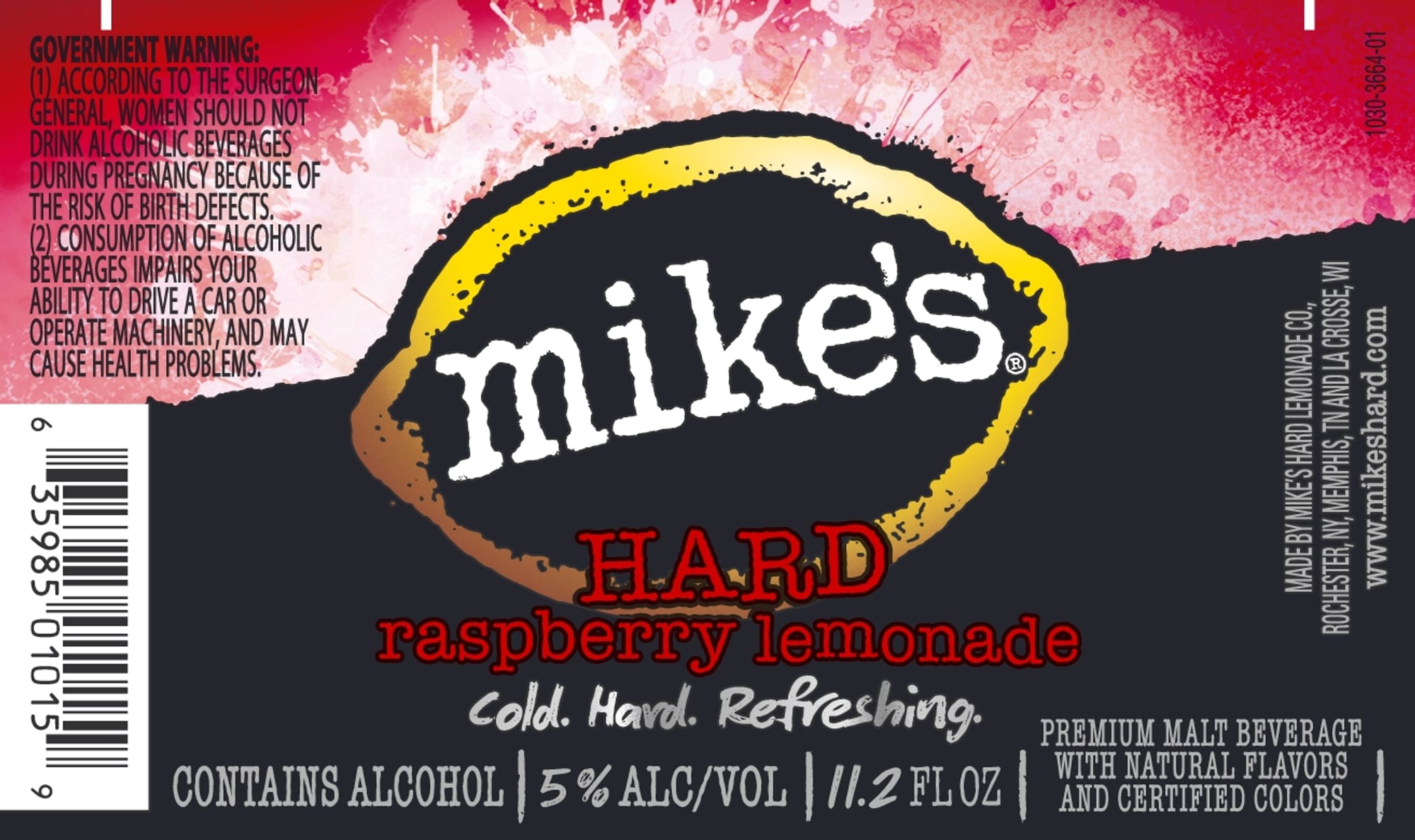 Mike’s Hard Raspberry Lemonade by Mike’s Hard Lemonade Co. - beer label
