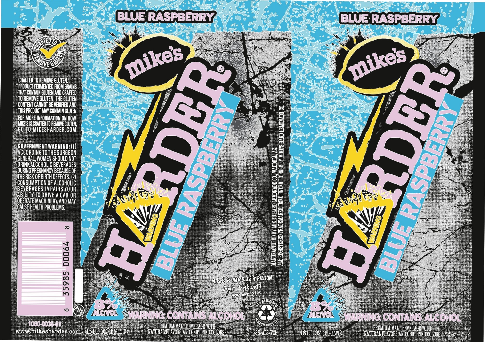 Mike's Harder Blue Raspberry by Mike's Harder Lemonade Co. - beer label