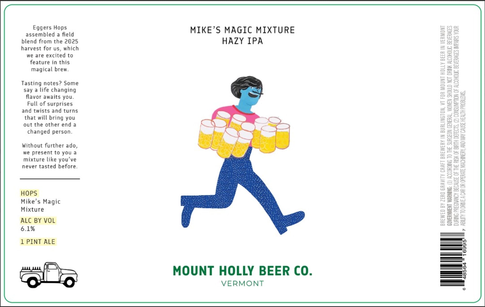 Mike's Magic Mixture by Mount Holly Beer Co. - beer label