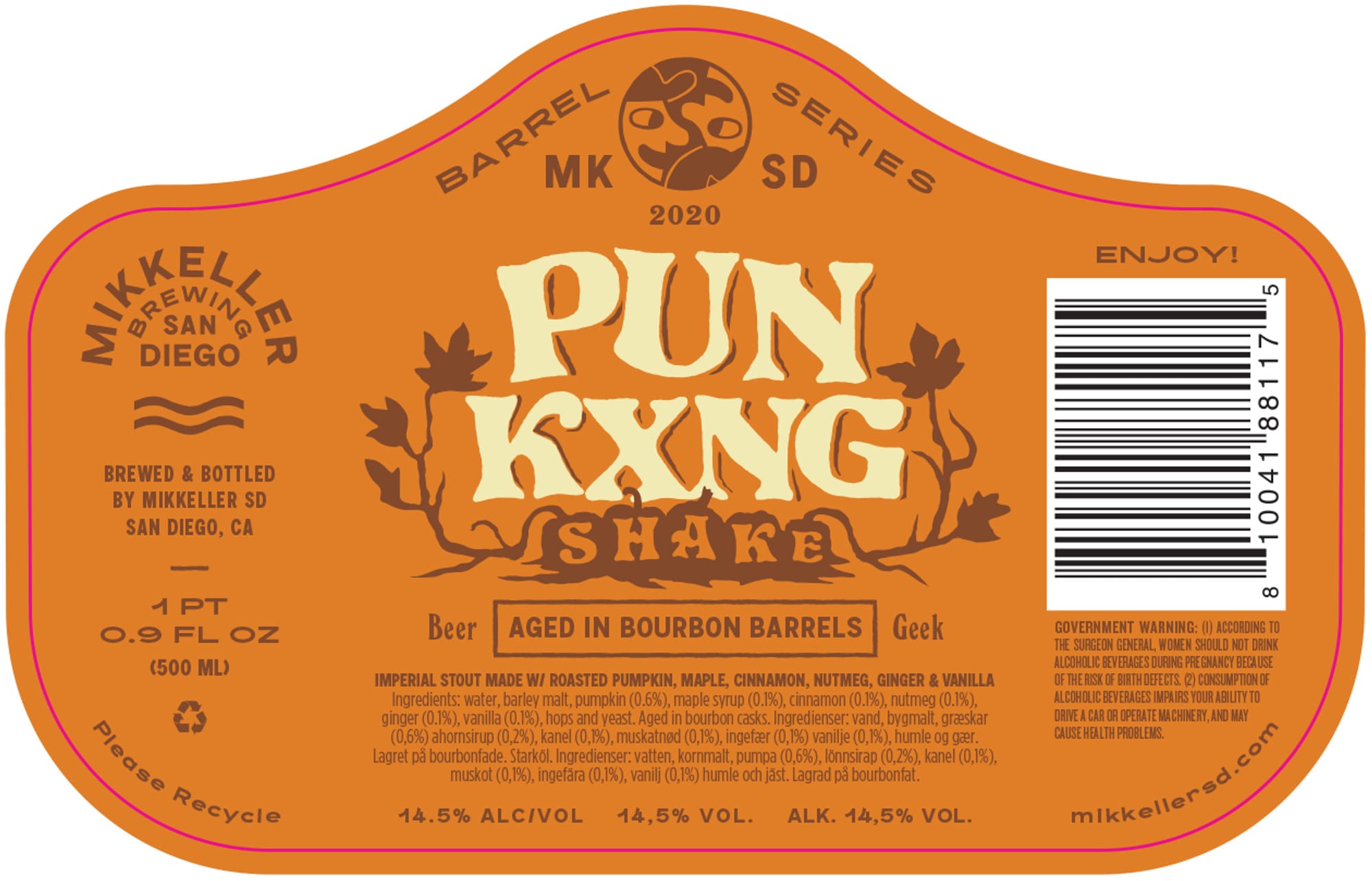 Pun Kyng Shake by Mikkeller San Diego - beer label
