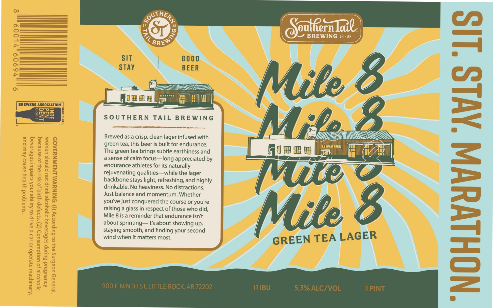 Mile 8 by Southern Tail Brewing - beer label