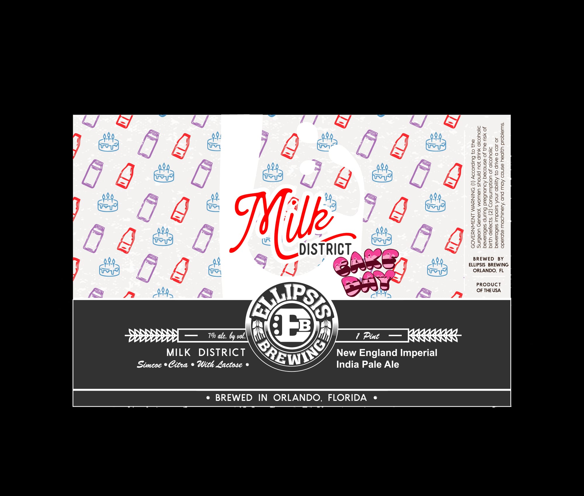 Milk District by Ellipse Brewing - beer label
