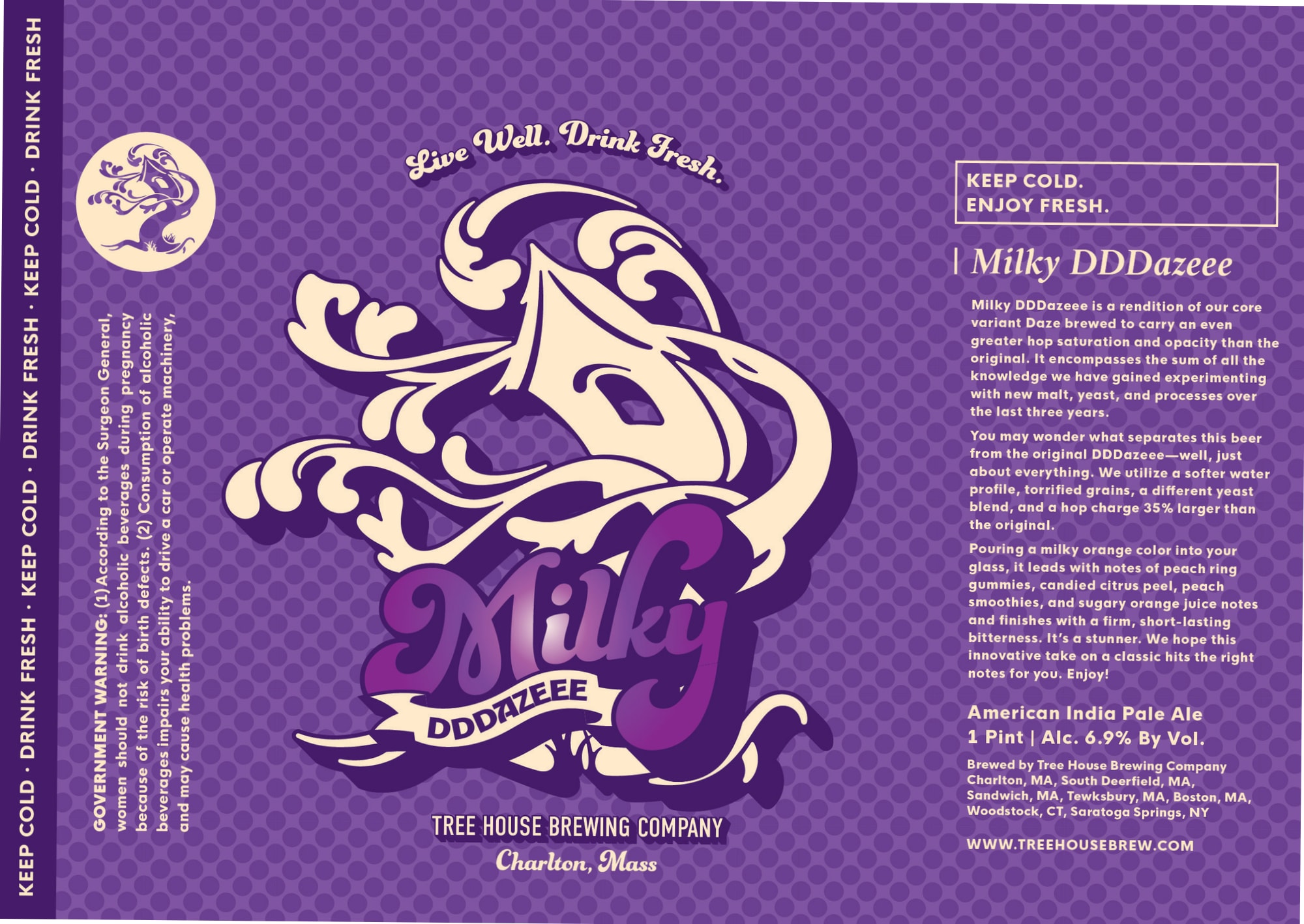 Milky DDDazeee by Tree House Brewing Company - beer label