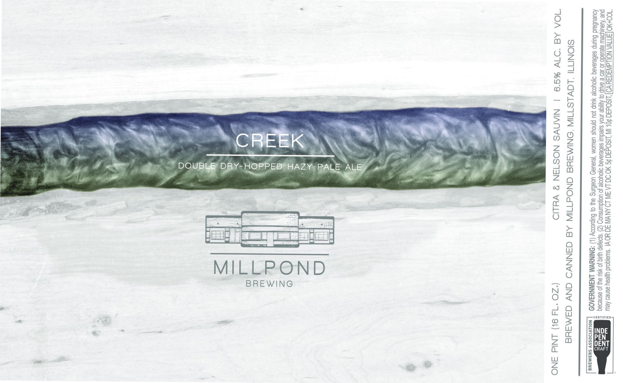 Creek by Millpond Brewing - beer label