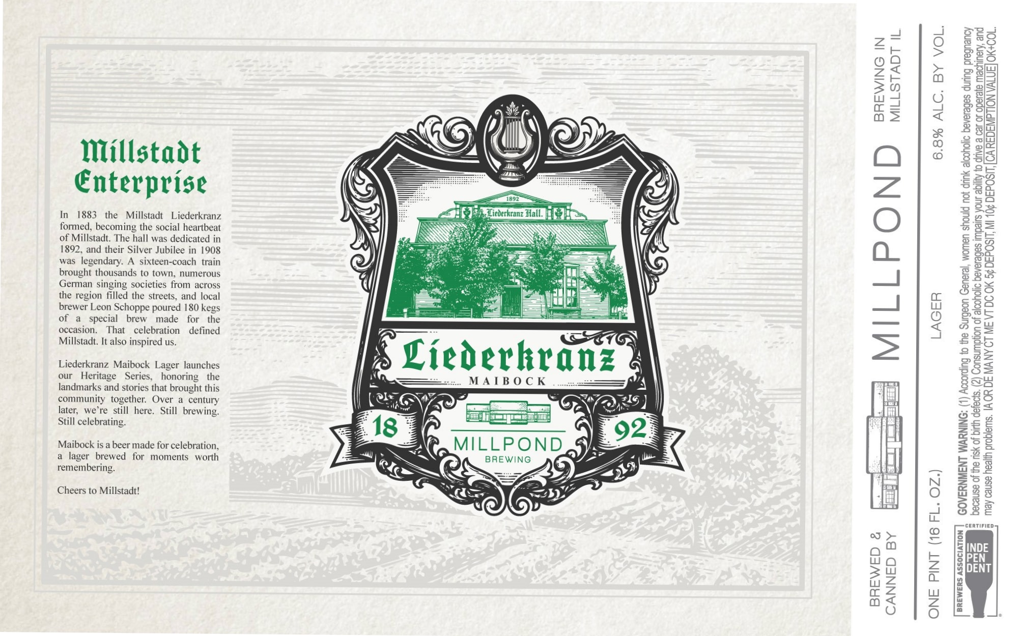 Millstadt Enterprise by Millpond Brewing - beer label