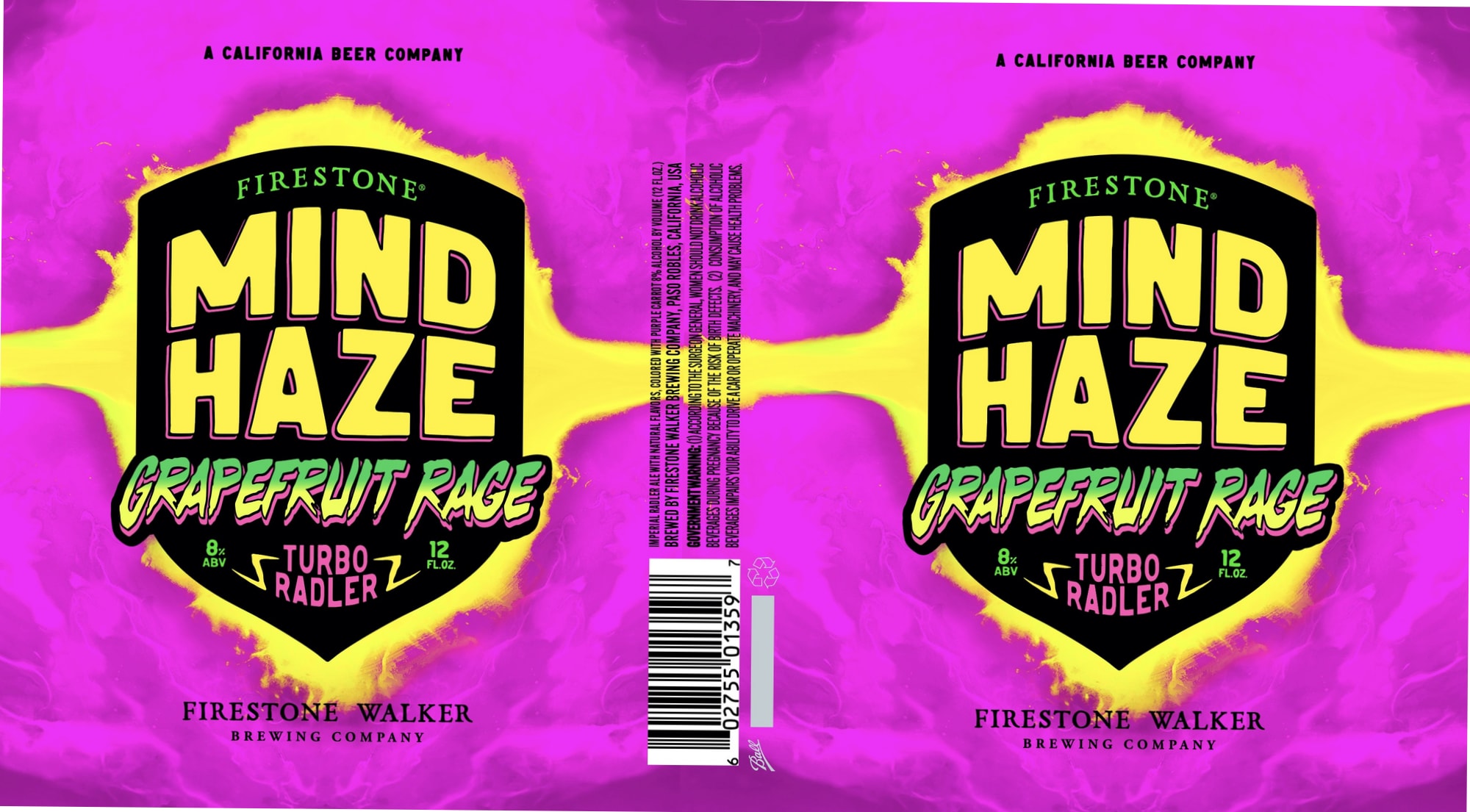 Mind Haze Grapefruit Rage by Firestone Walker Brewing Company - beer label