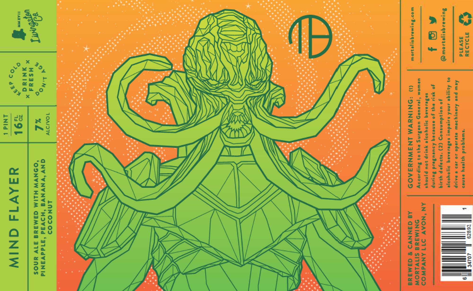 Mind Player by Mortalis Brewing - beer label